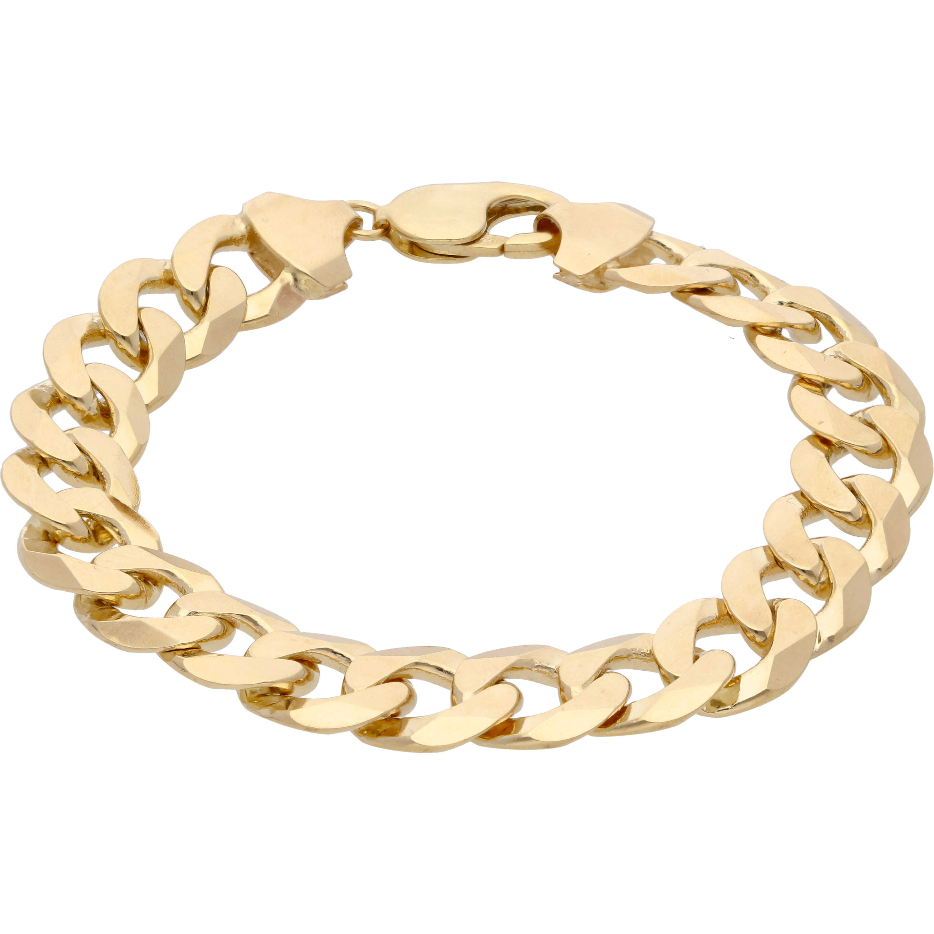 9ct Yellow Gold Solid Heavy 8.5 Inch Curb Bracelet 1.3Oz