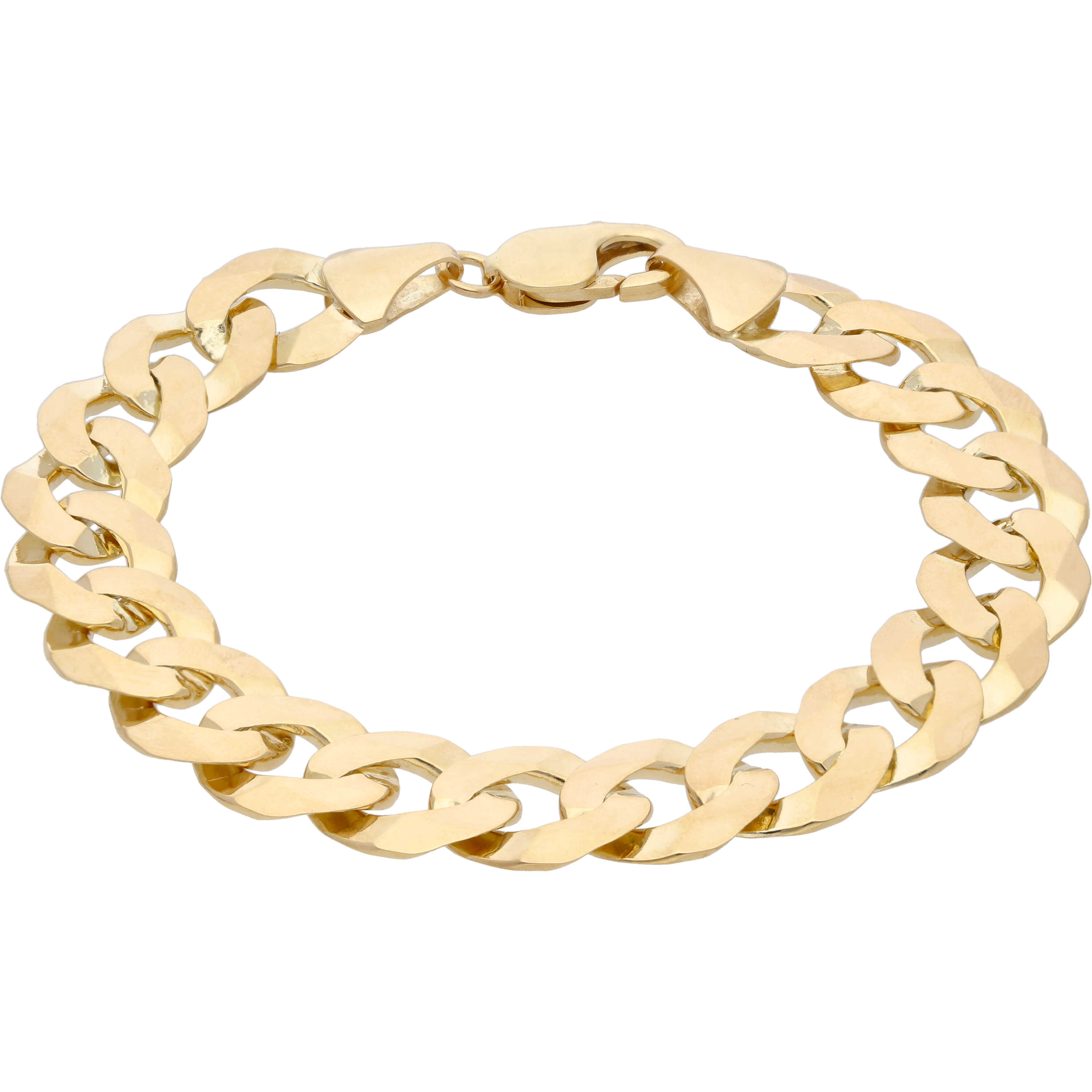 9ct Yellow Gold Solid 8.5 Inch Curb Bracelet 1Oz