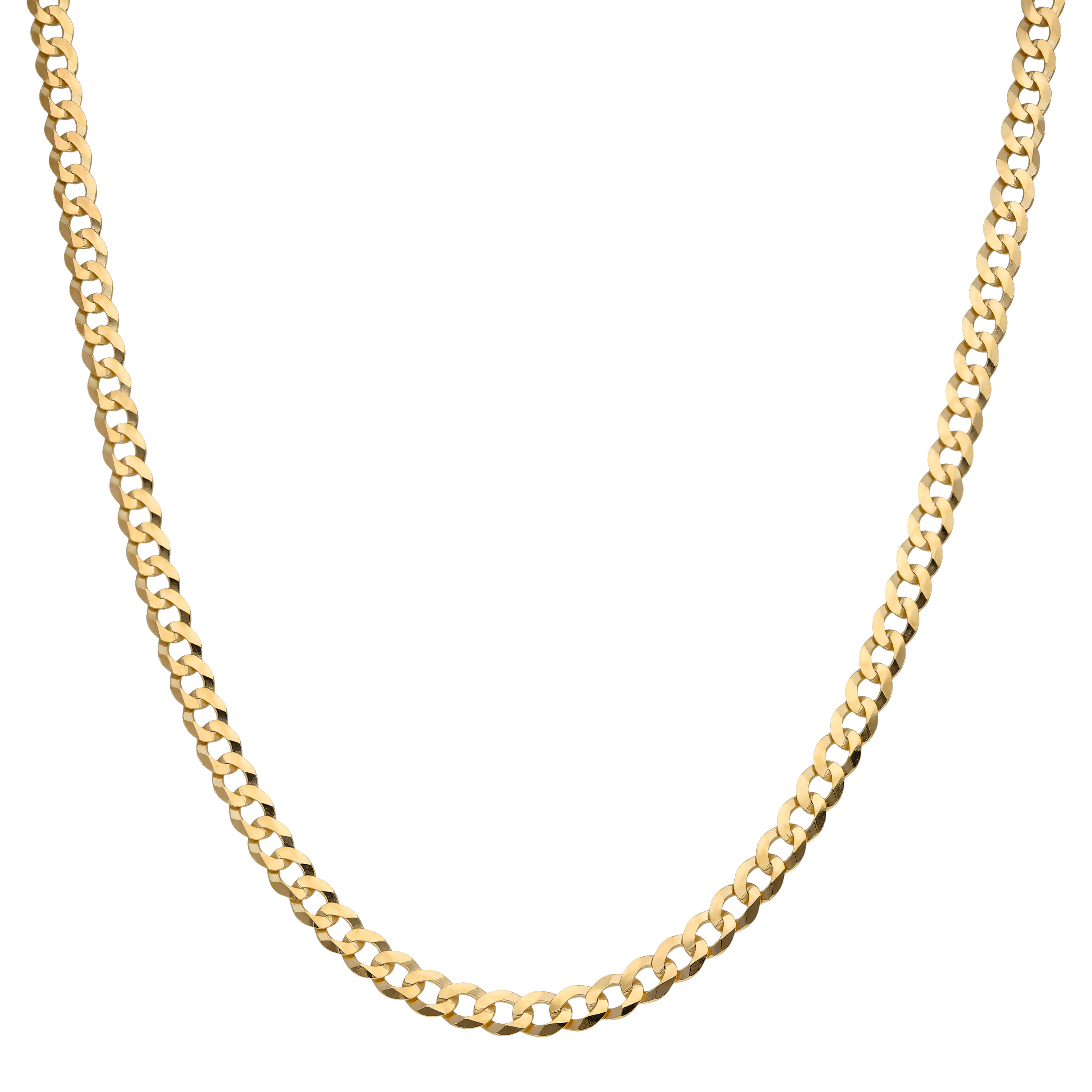 New 9ct Yellow Gold 22" Curb Link Chain Necklace 13.2g