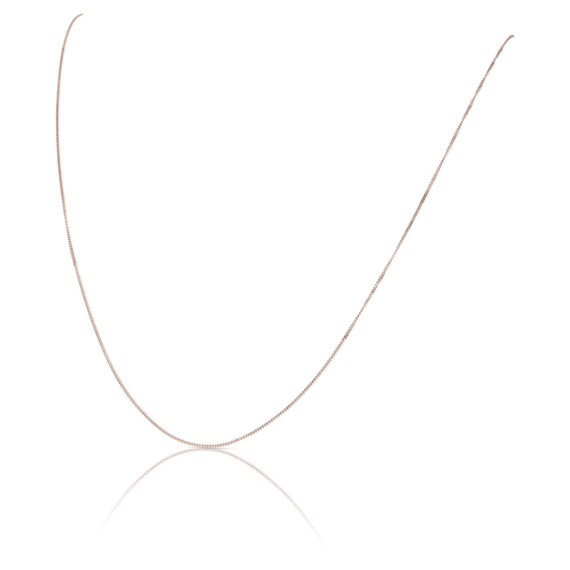 New 9ct White Gold 18 Inch Curb Link Chain Necklace