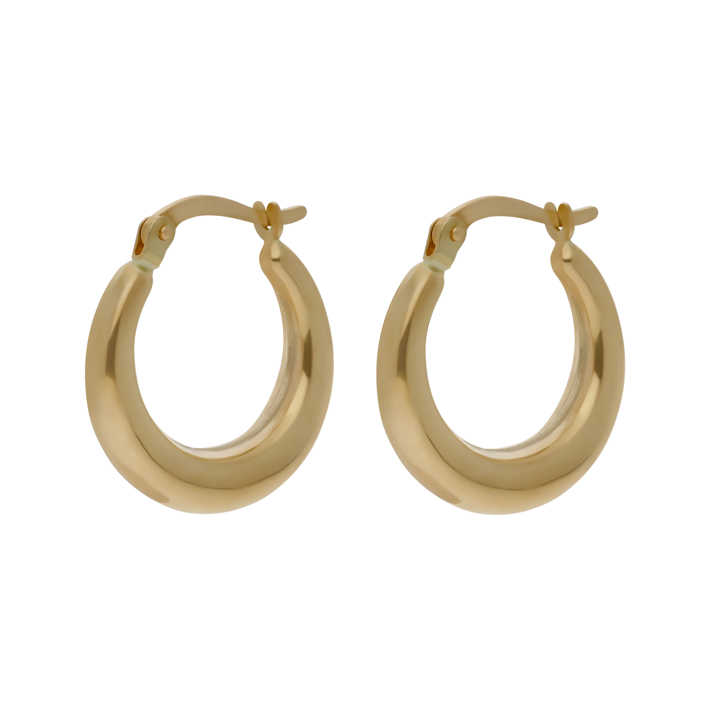 New 9ct Yellow Gold Graduated Creole Earrings