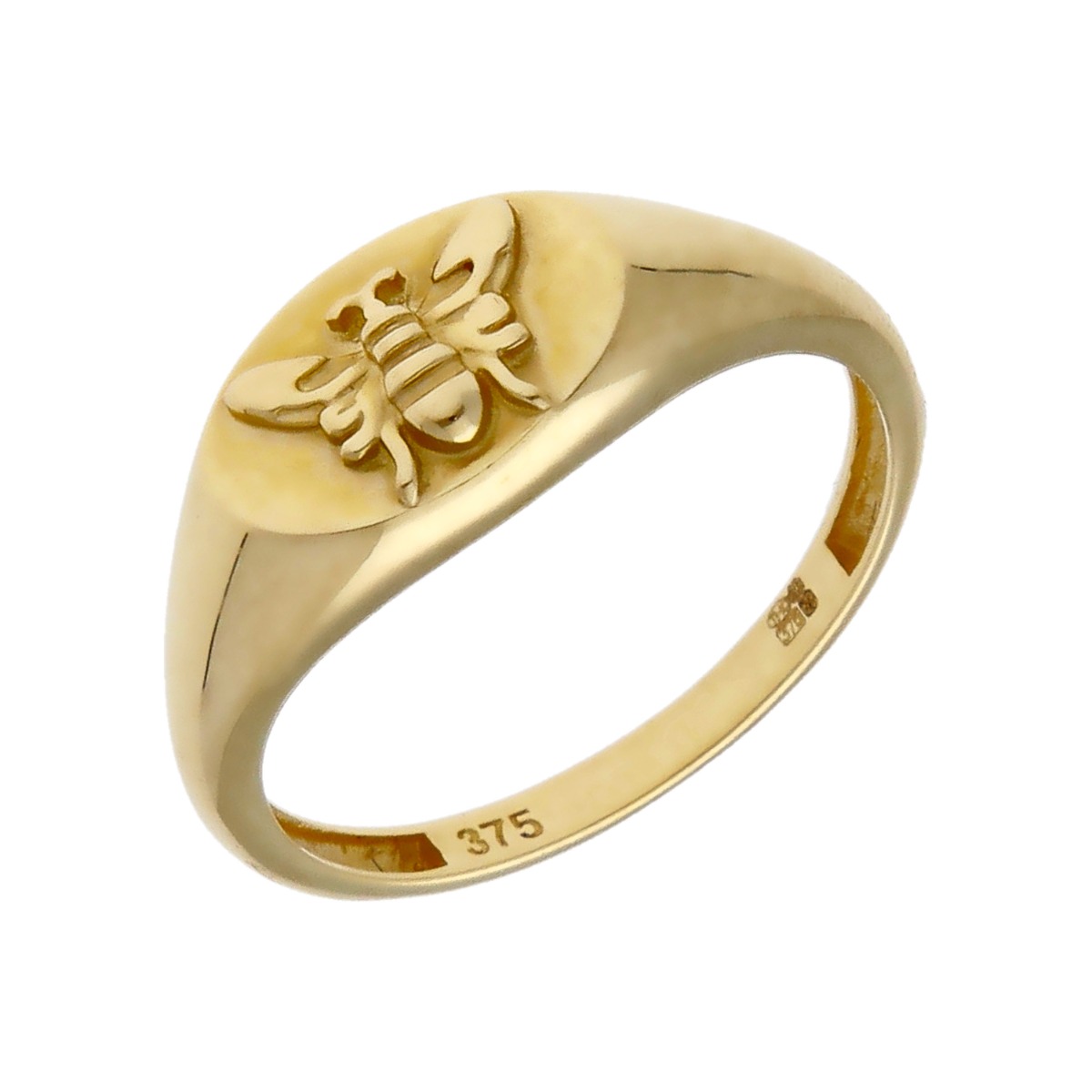 New 9ct Yellow Gold Manchester Bee Ring