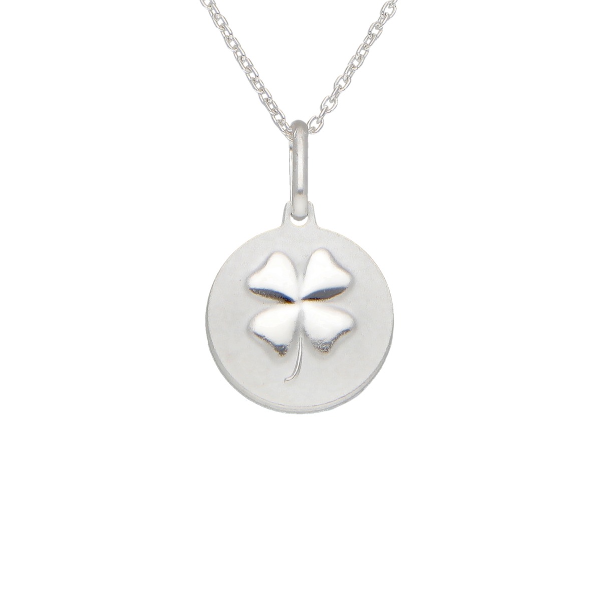 New Sterling Silver 4 Leaf Clover Pendant & 18" Necklace