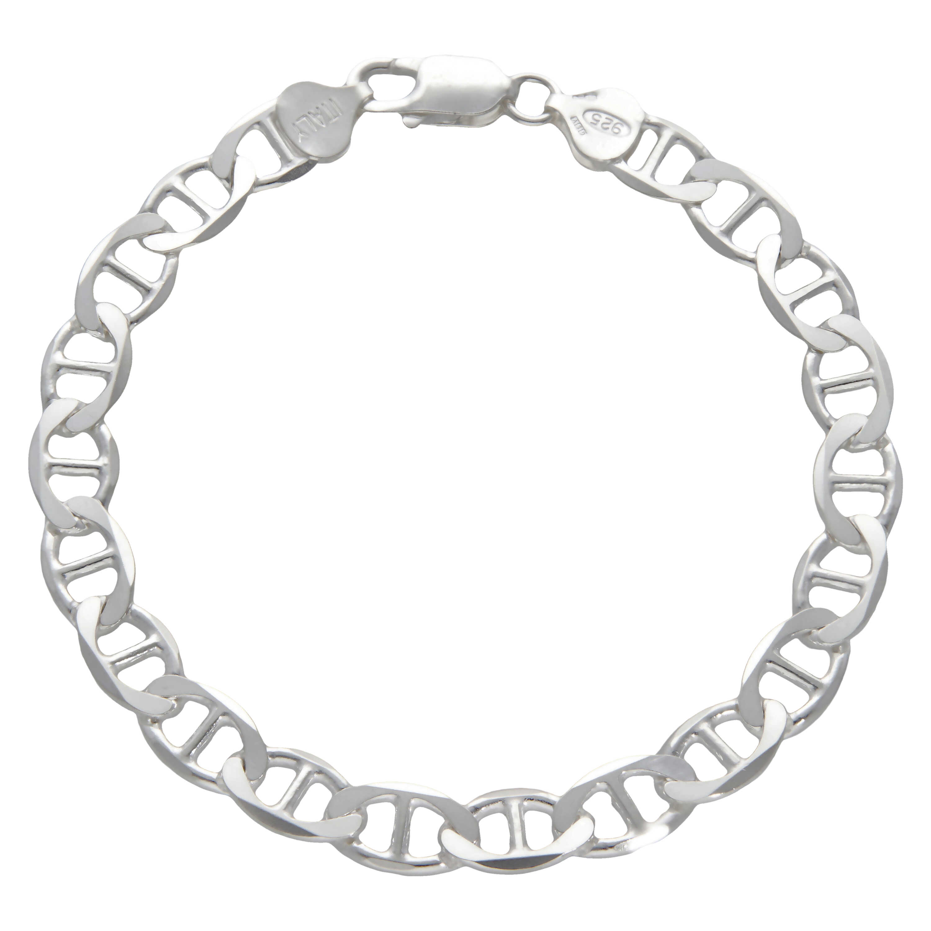 New Sterling Silver 8.5" Anchor Link Bracelet