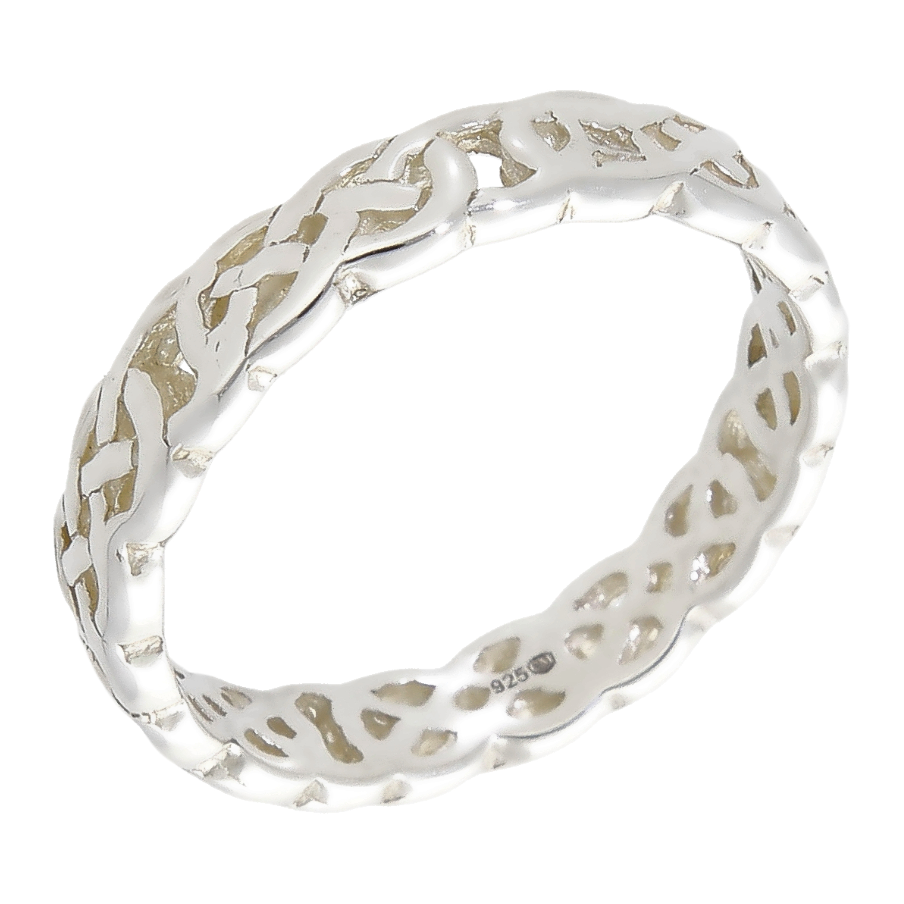 New Sterling Silver 4.5mm Celtic Band Ring