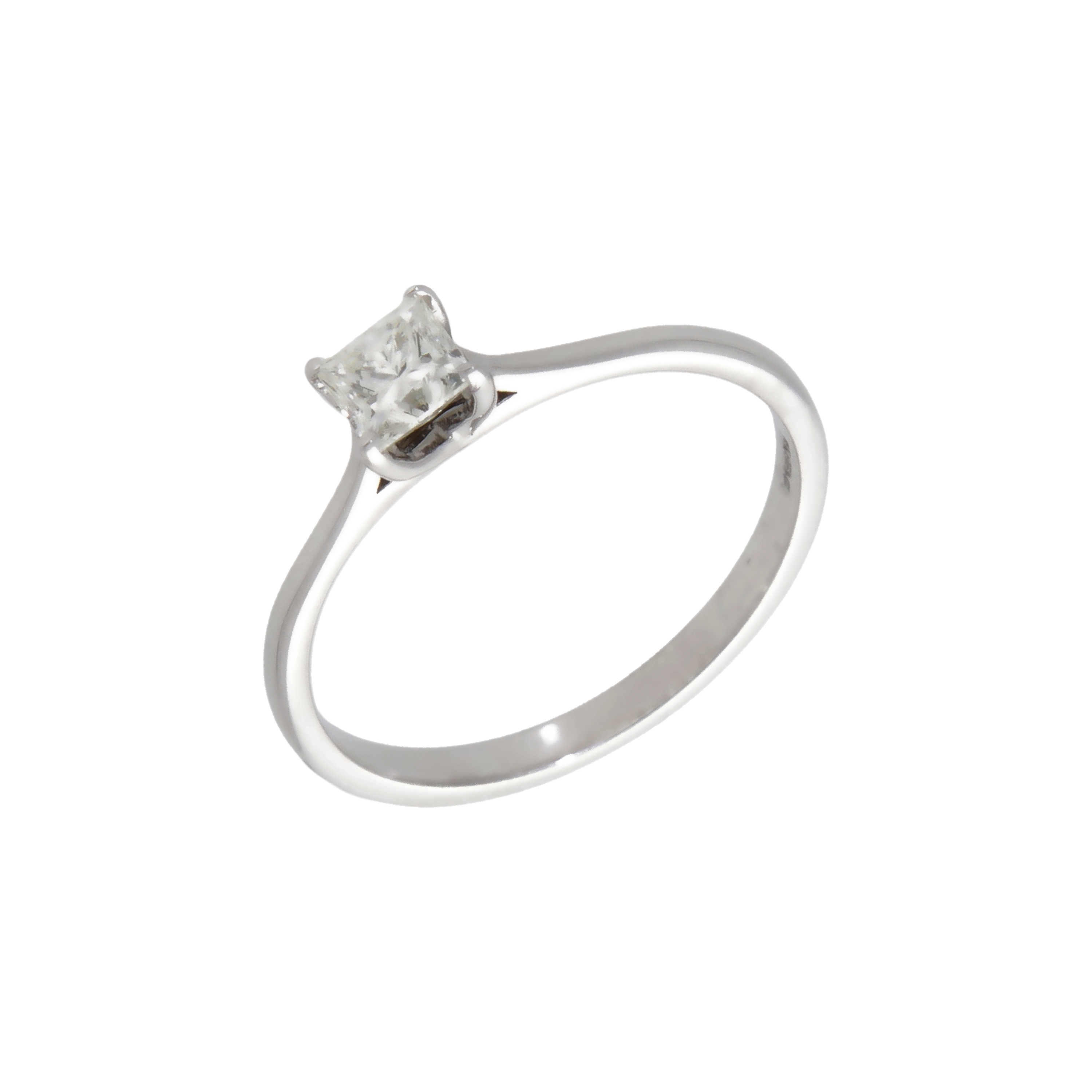 Pre-Owned 9ct White Gold 0.55ct Princess Cut Diamond Ring