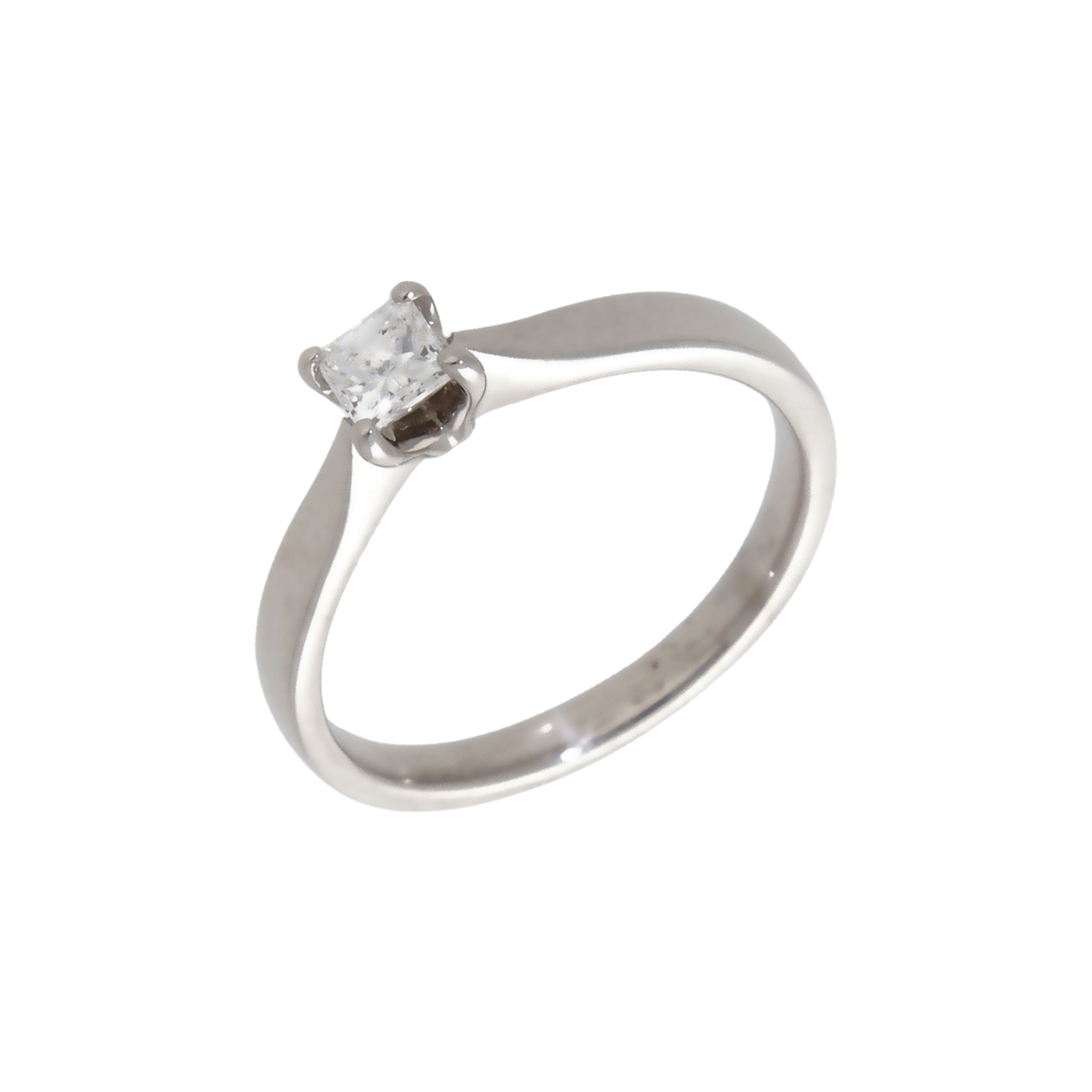 Pre-Owned 18ct Gold 0.23ct Princess Cut Diamond Solitaire Ring