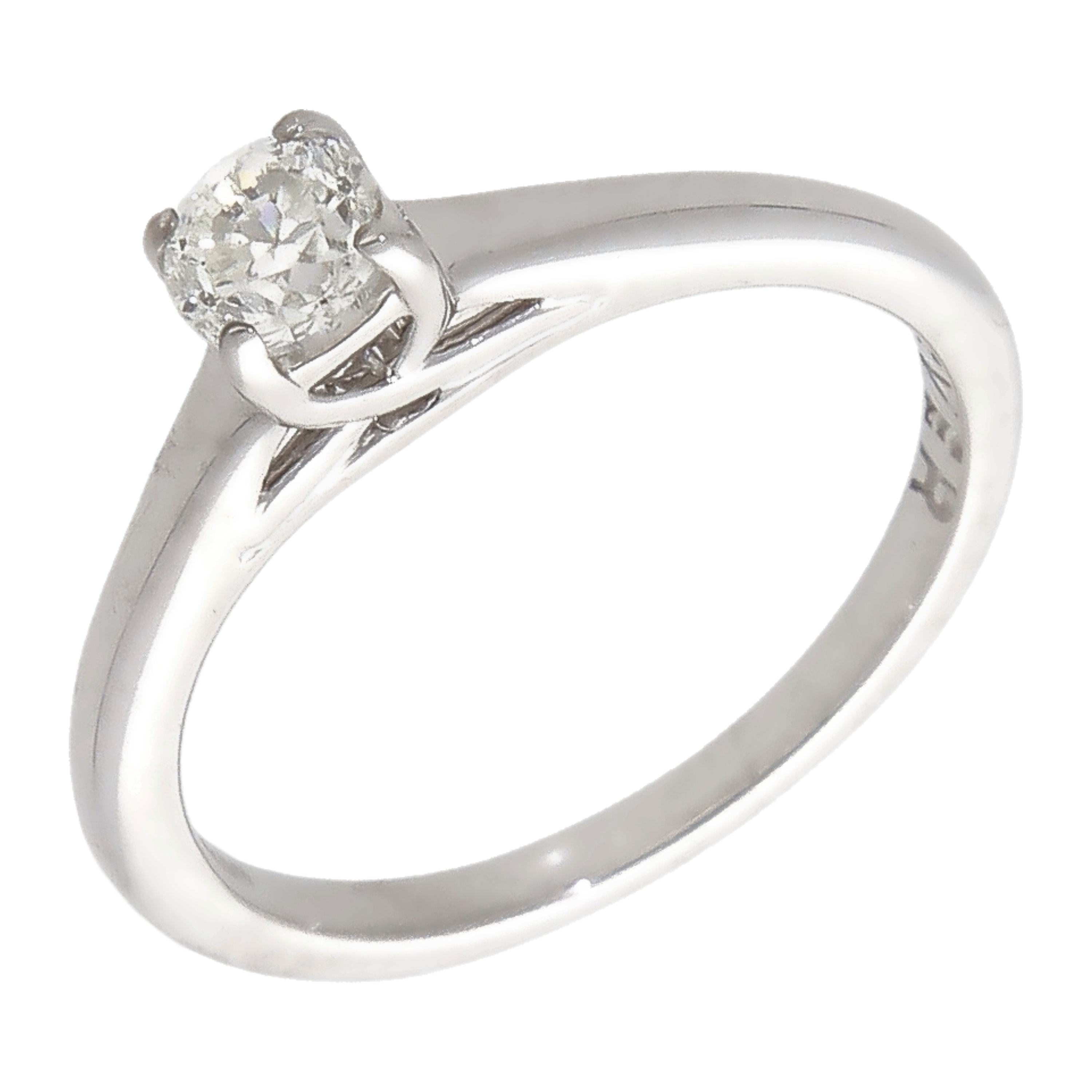 Pre-Owned 9ct White Gold 0.35ct Forever Diamond Solitaire Ring