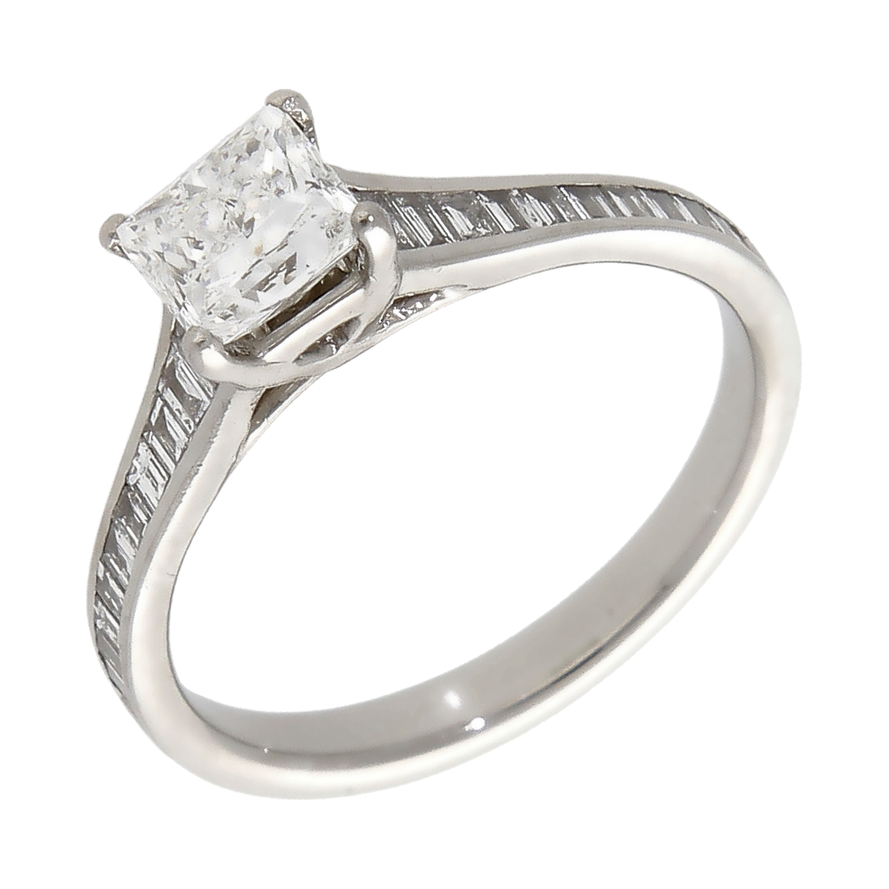 Pre-Owned Platinum Princess Cut Diamond Solitaire Ring
