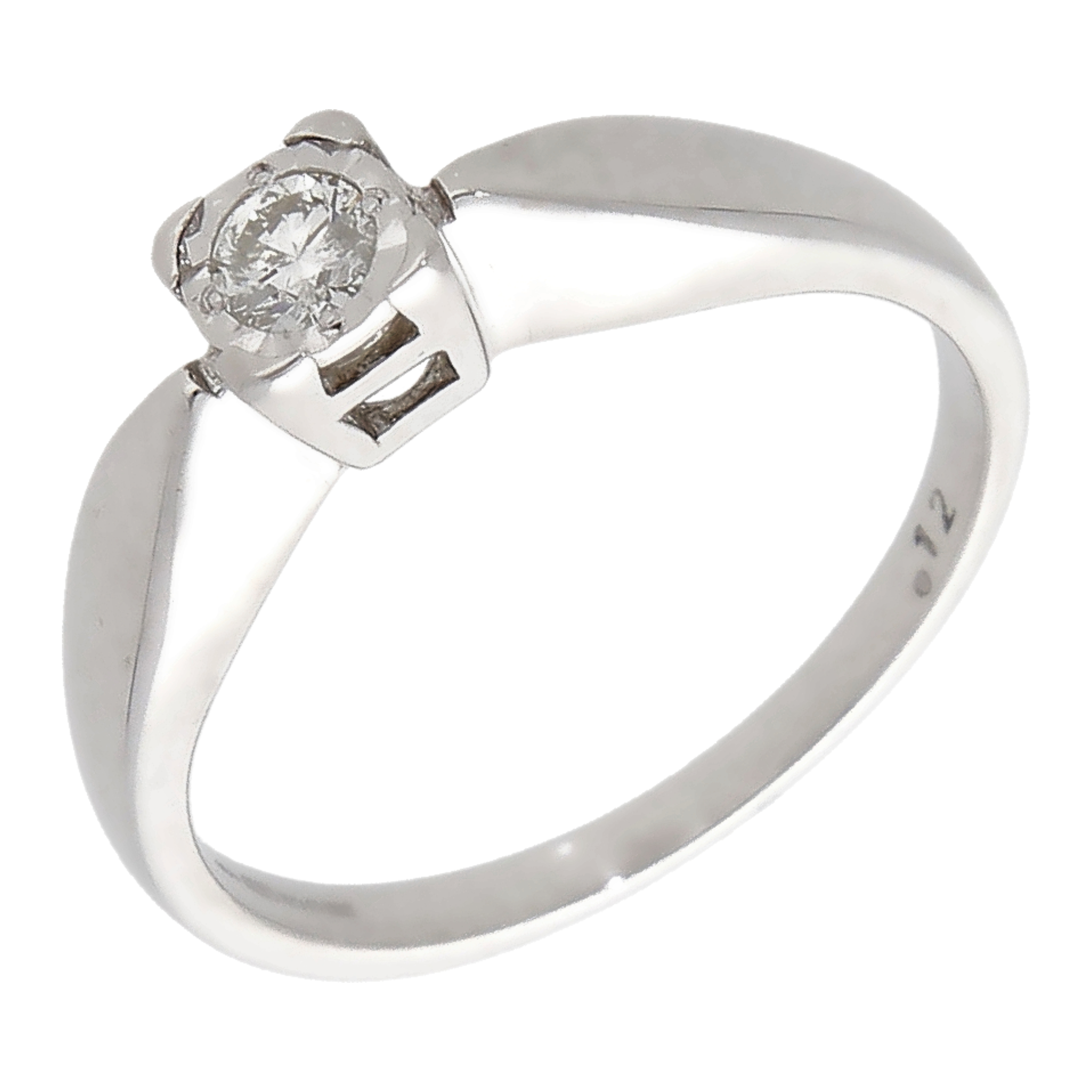 Pre-Owned 9ct White Gold 0.12ct Diamond Solitaire Ring