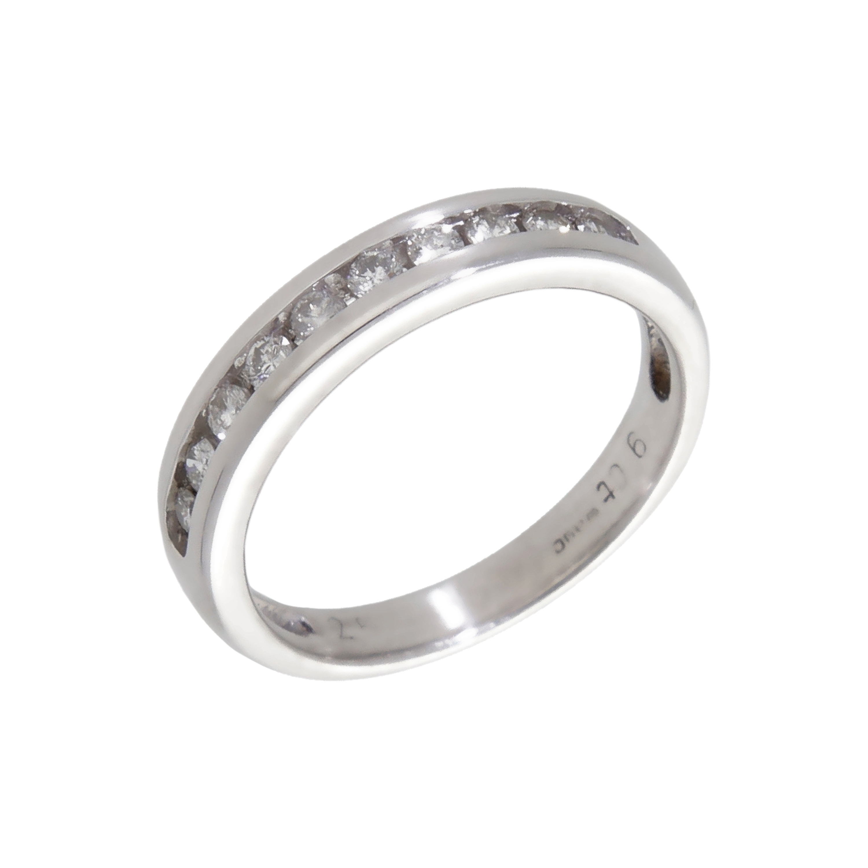 Pre-Owned 9ct White Gold 0.25ct Diamond Half Eternity Ring