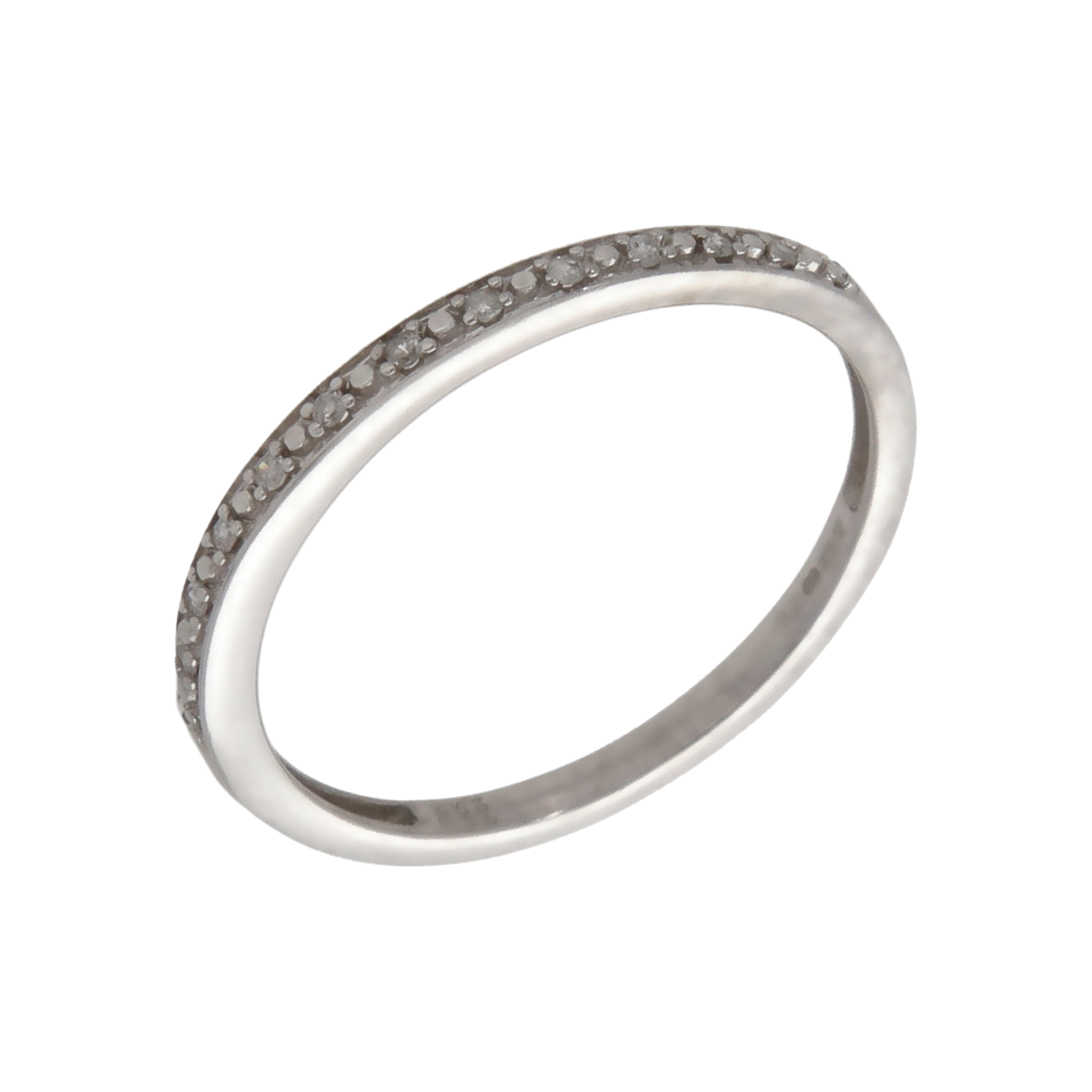 Pre-Owned 9ct White Gold 0.04ct Diamond Half Eternity Ring