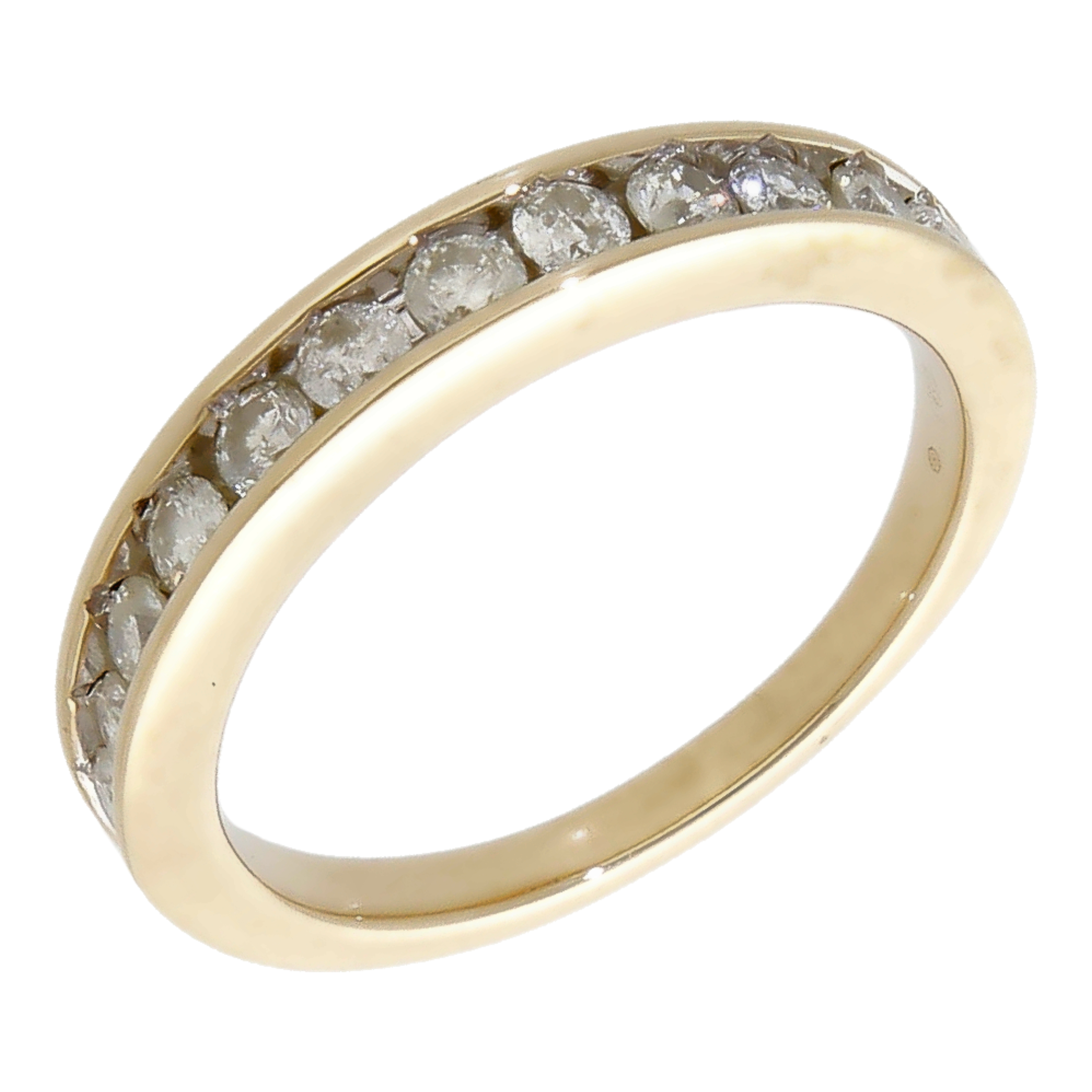 Pre-Owned 9ct Yellow Gold 0.50ct Diamond Half Eternity Ring
