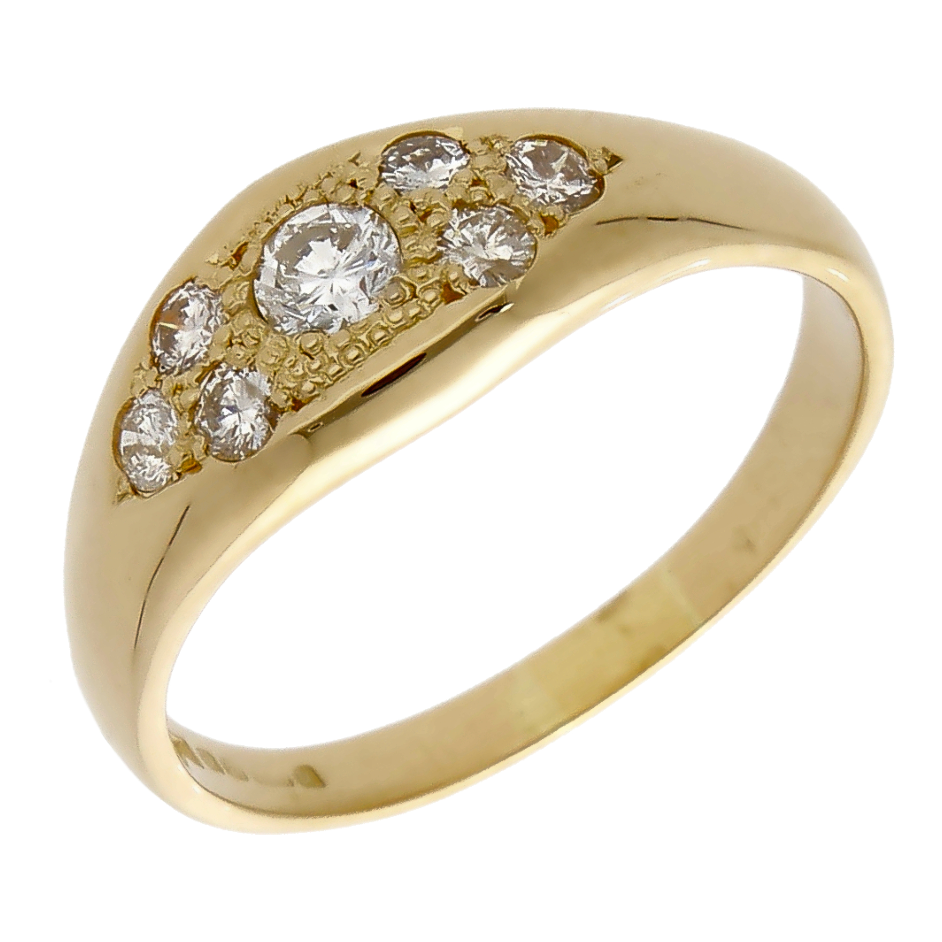 Pre-Owned 18ct Gold 0.50ct Diamond Signet Style Dress Ring