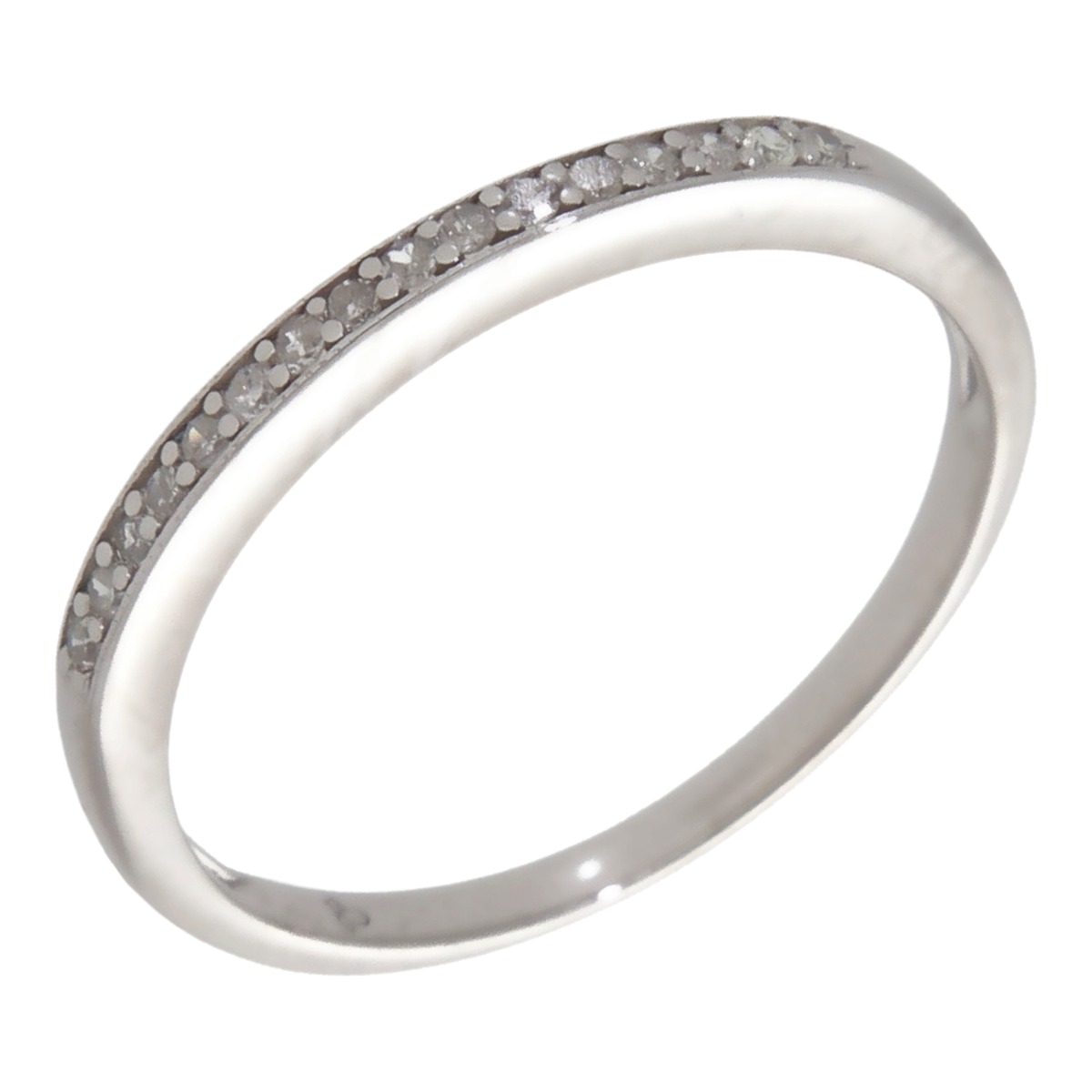 Pre-Owned 9ct White Gold 0.15ct Diamond Half Eternity Ring