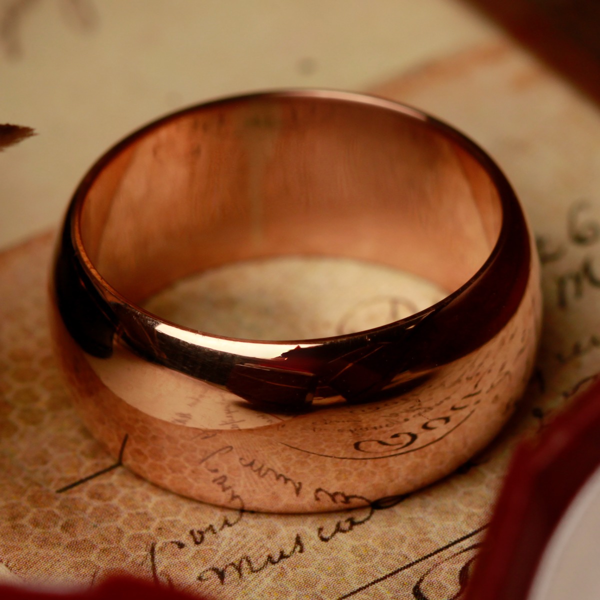 Pre-Owned Vintage 1942 9ct Rose Gold 10mm Wedding Ring