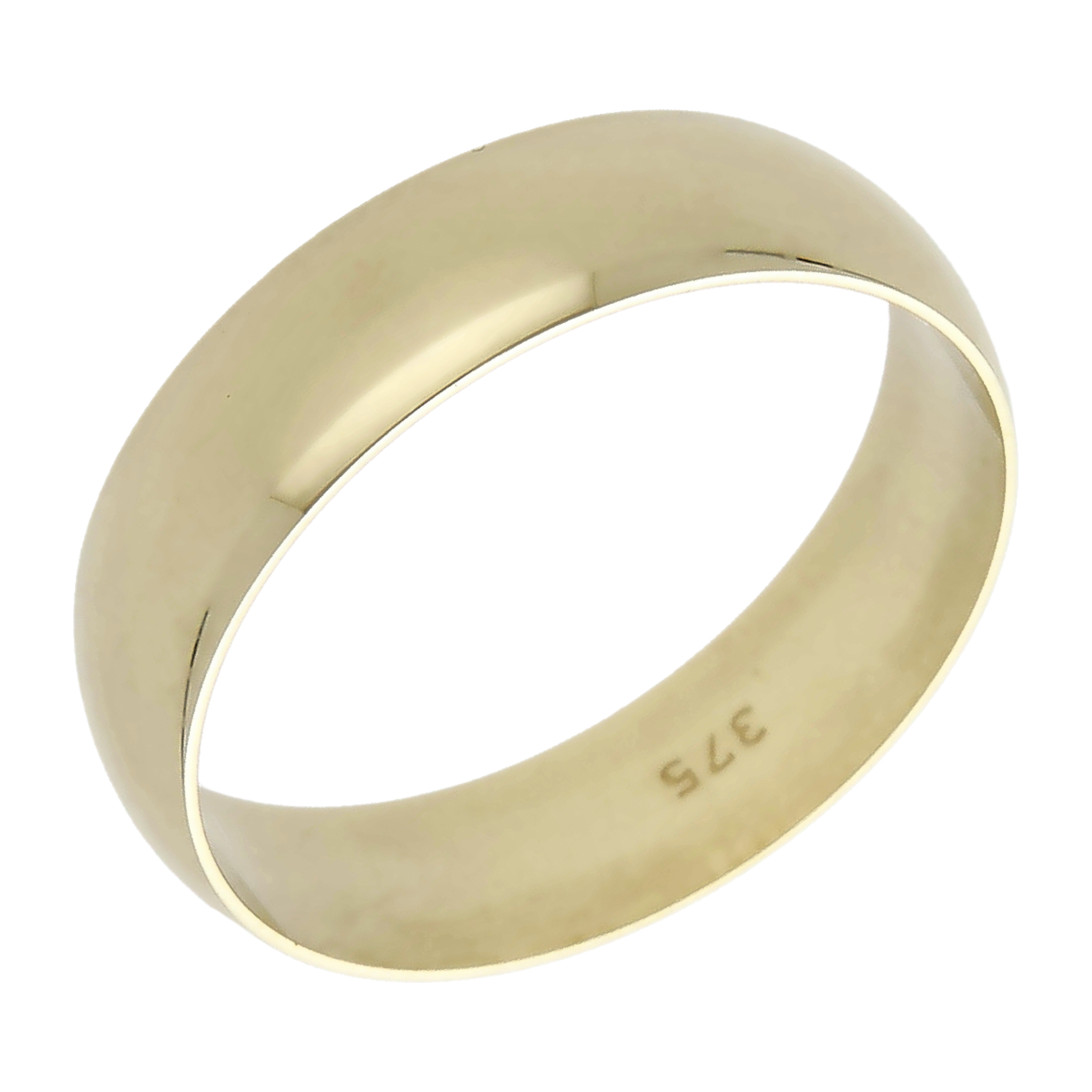 Pre-Owned 9ct Yellow Gold 6mm Wedding Band Ring