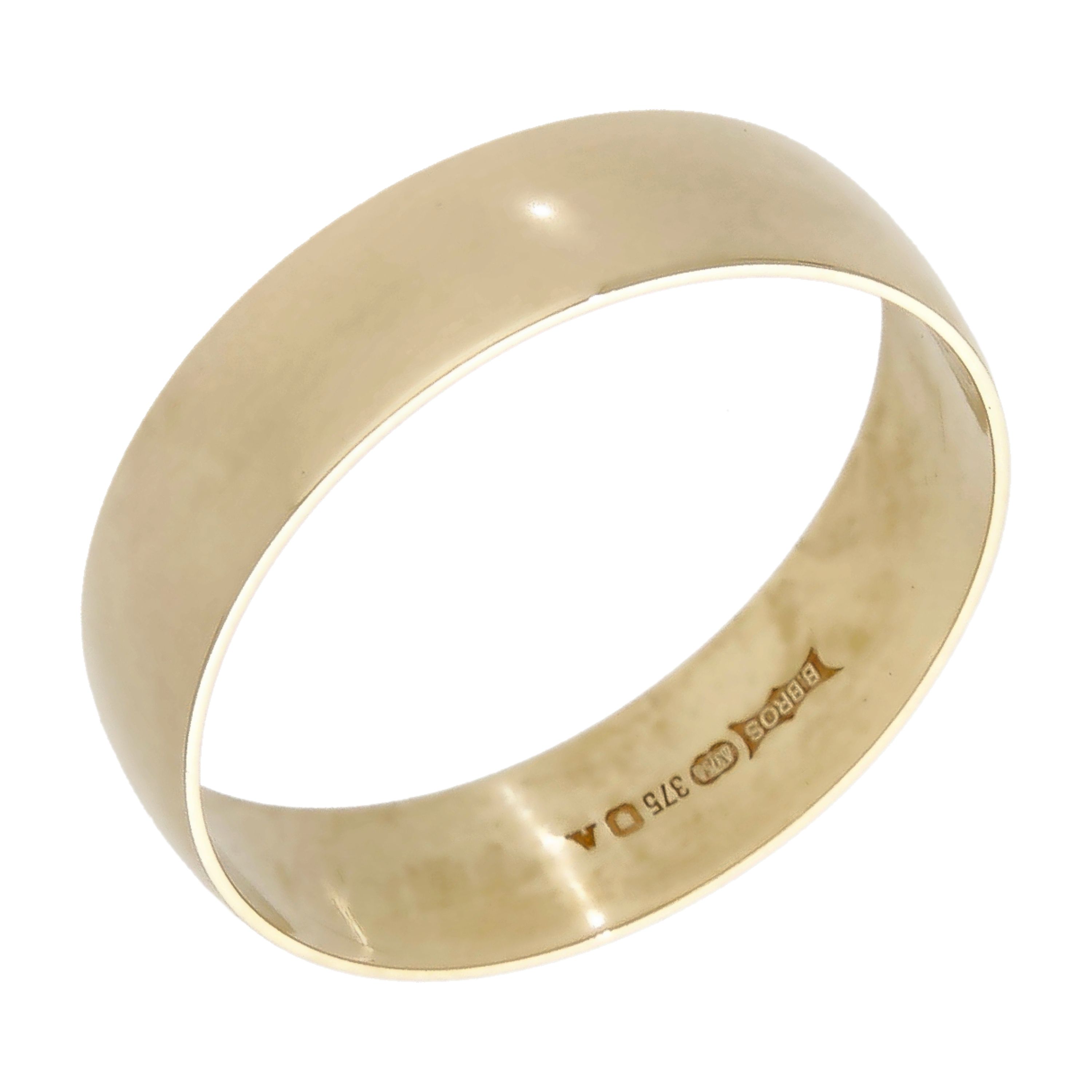 Pre-Owned 9ct Yellow Gold 6mm Wedding Band Ring