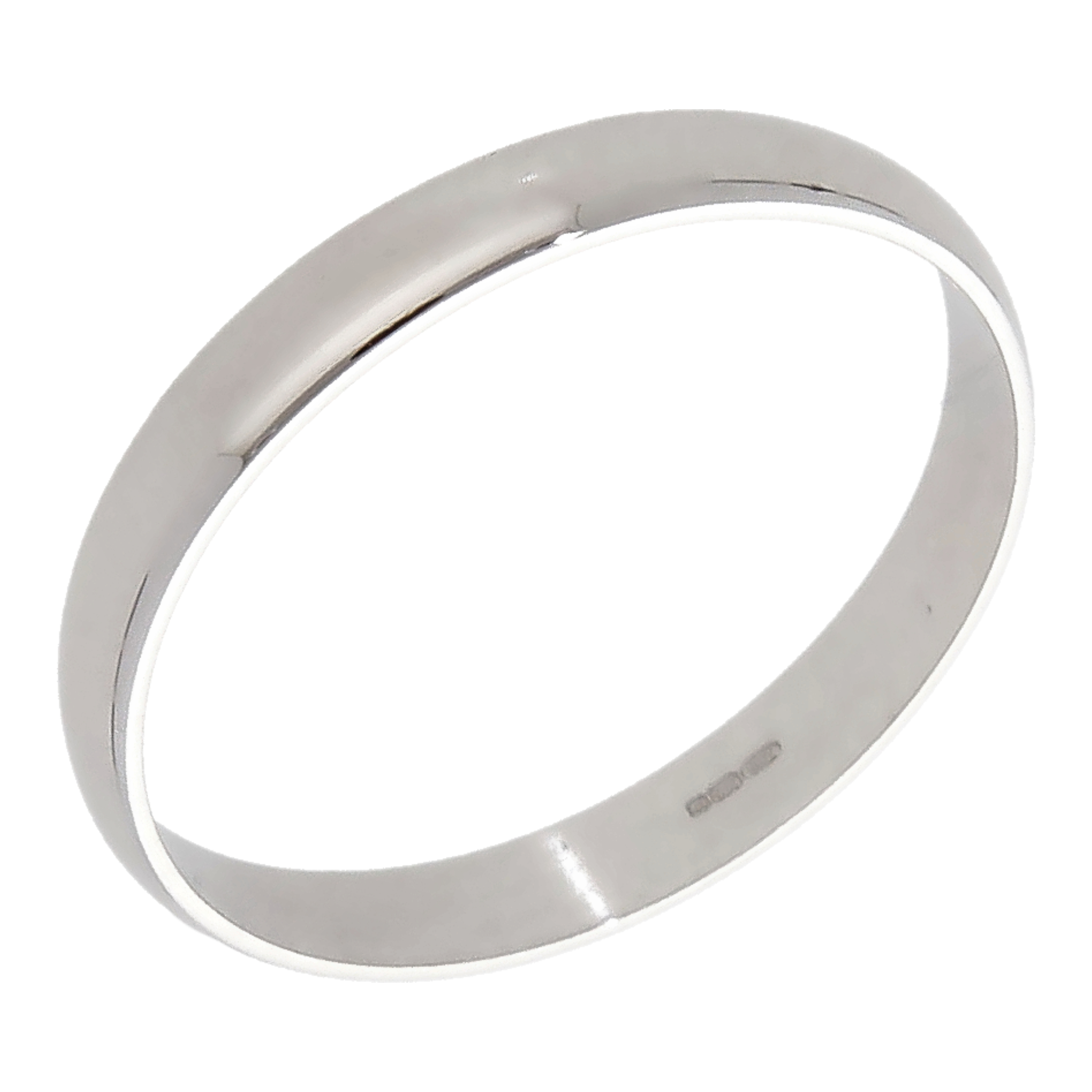 Pre-Owned 9ct White Gold 3mm Wedding Band Ring