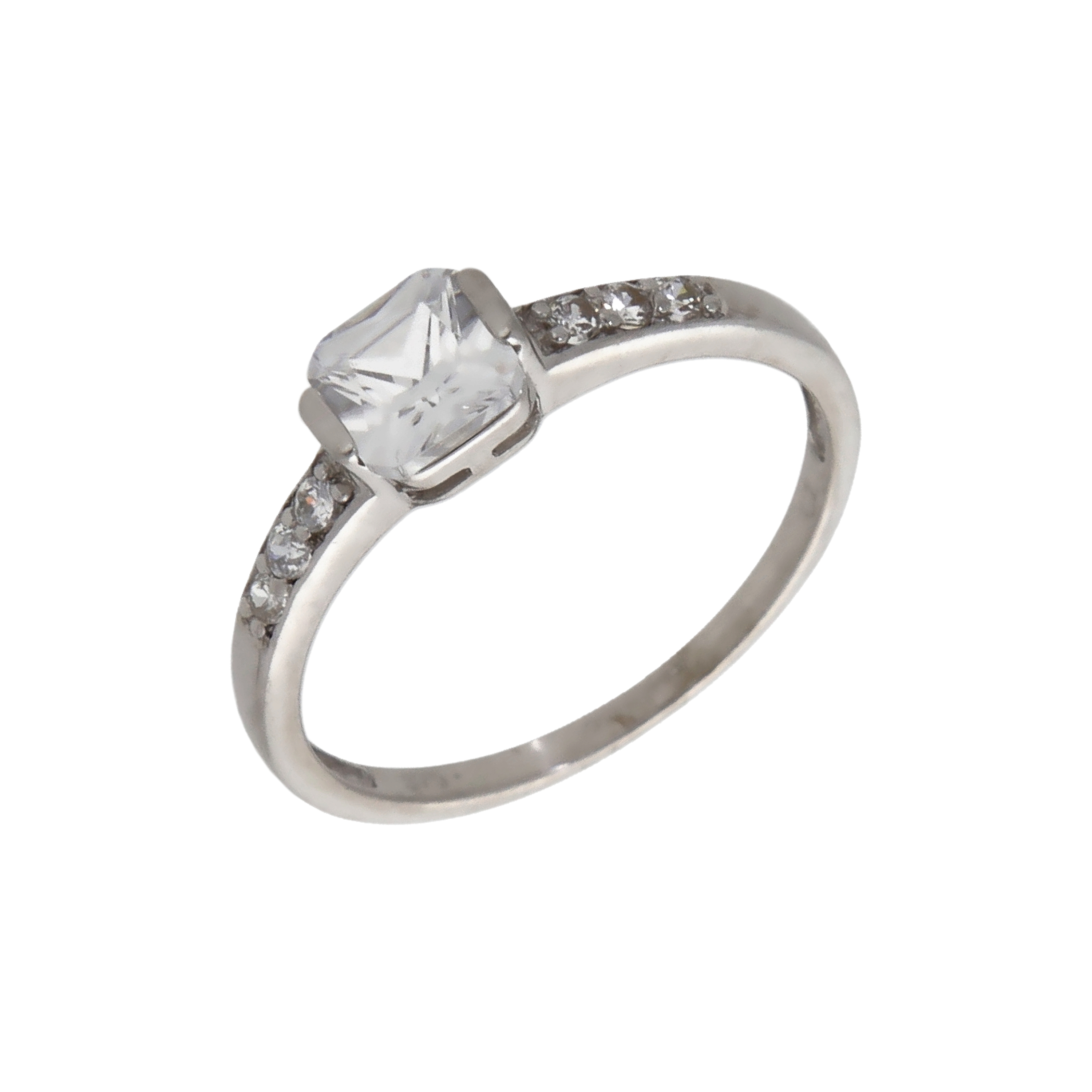 Pre-Owned 9ct White Gold Cubic Zirconia Solitaire Ring