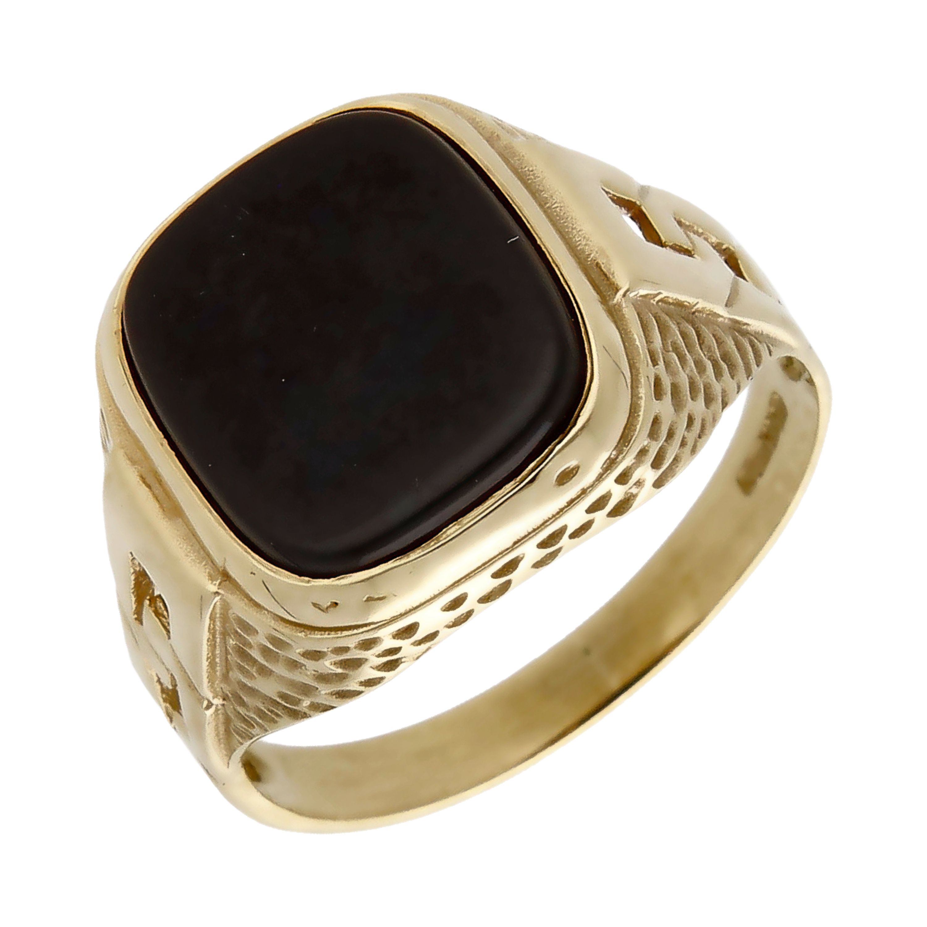 Pre-Owned 9ct Yellow Gold Onyx Signet Ring