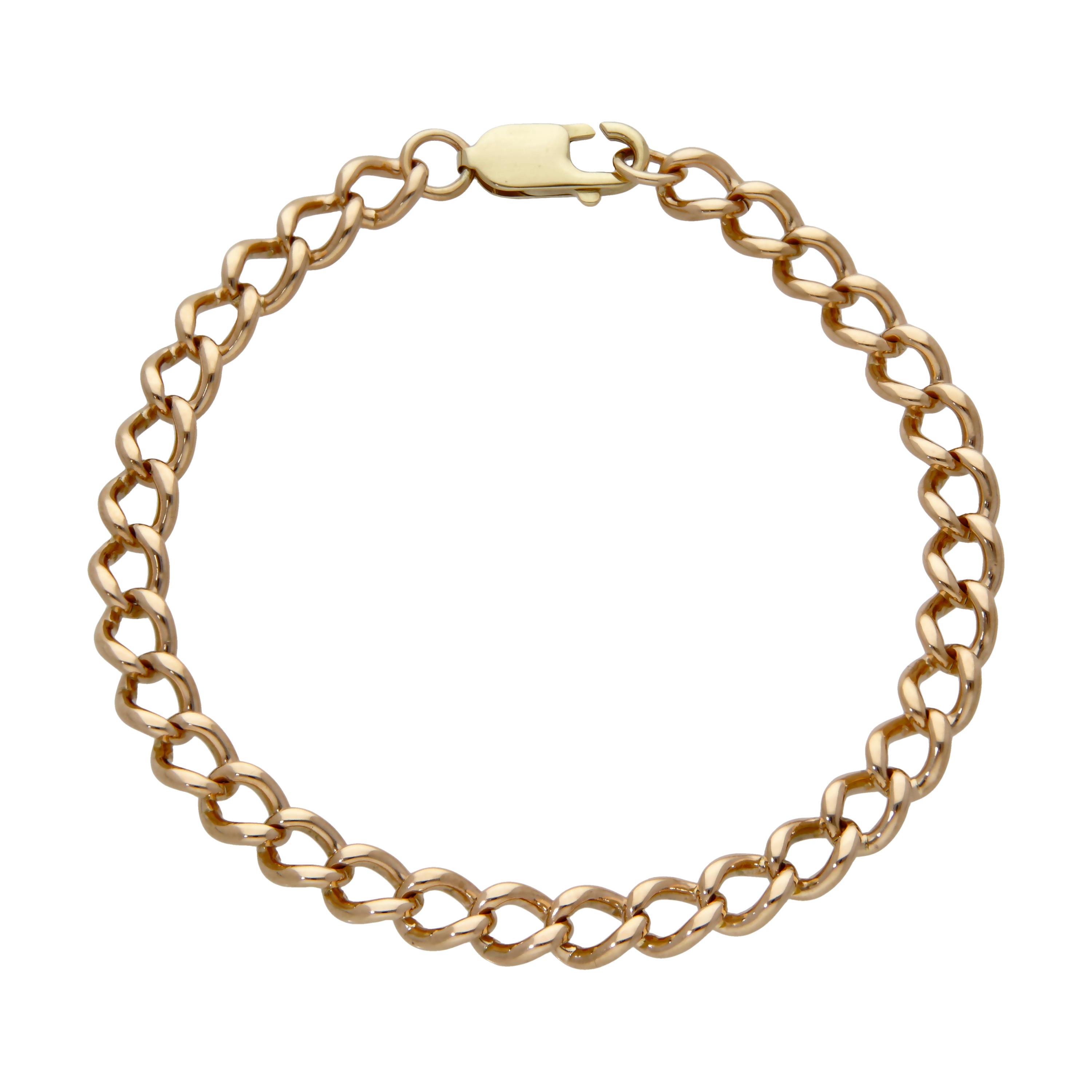 Pre-Owned 9ct Yellow Gold 8.5" Curb Bracelet