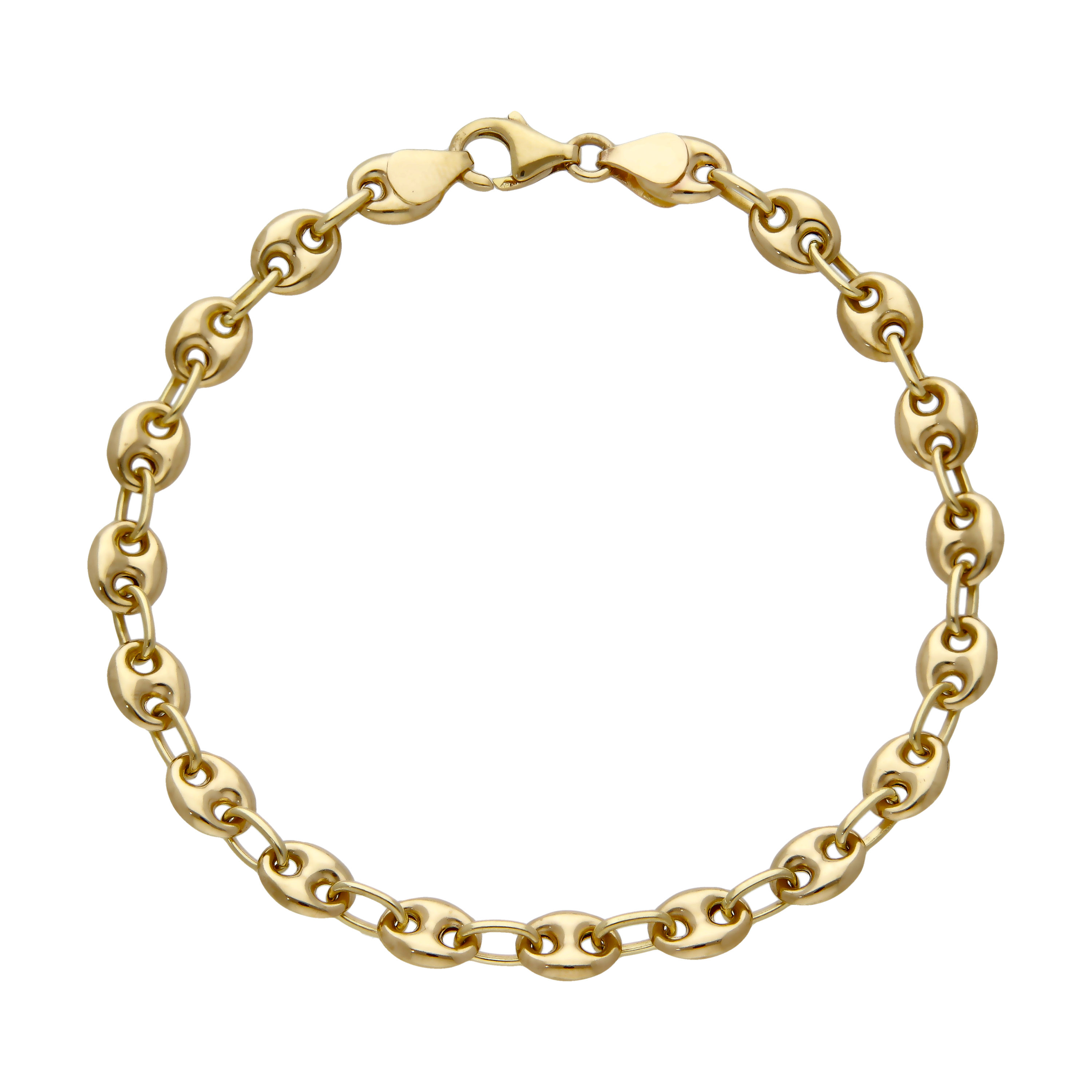 Pre-Owned 18ct Yellow Gold 8" Anchor Marine Link Bracelet