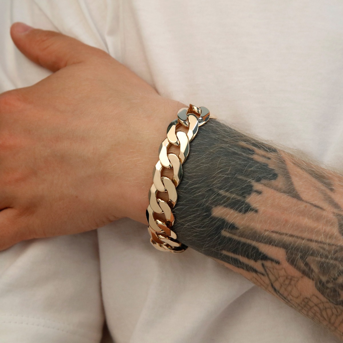 Pre-Owned 9ct Yellow Gold 8.5" Heavy Curb Bracelet