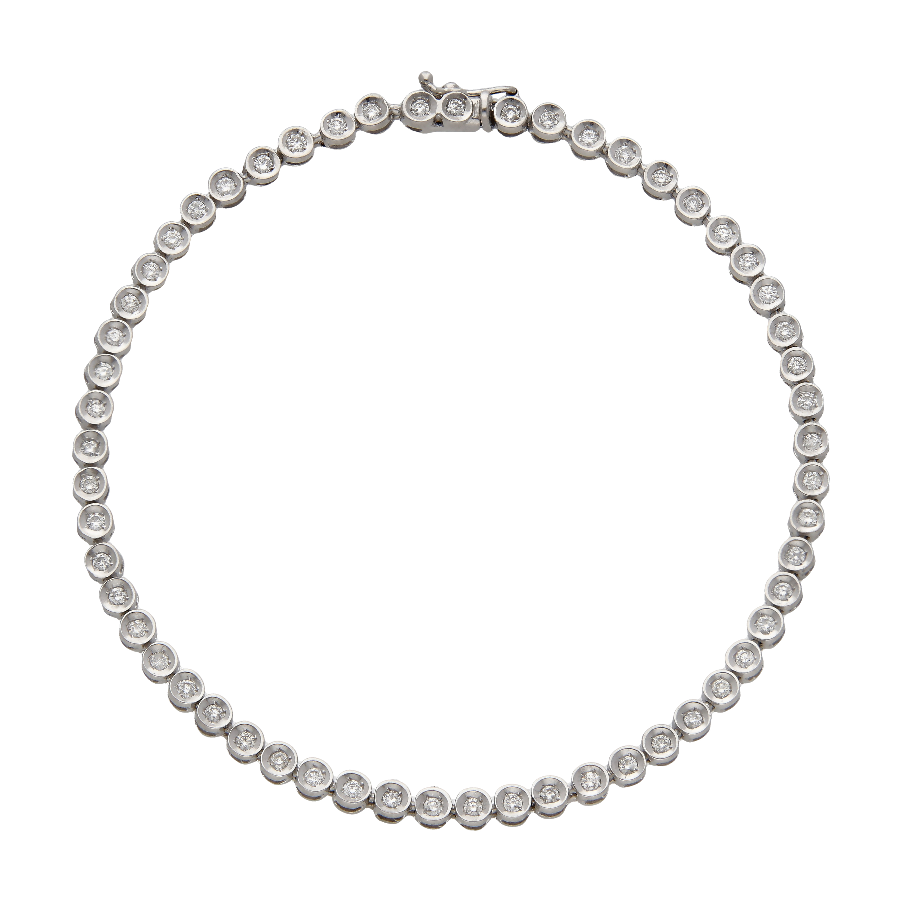 Pre-Owned 18ct White Gold 1.00ct Diamond Tennis Bracelet