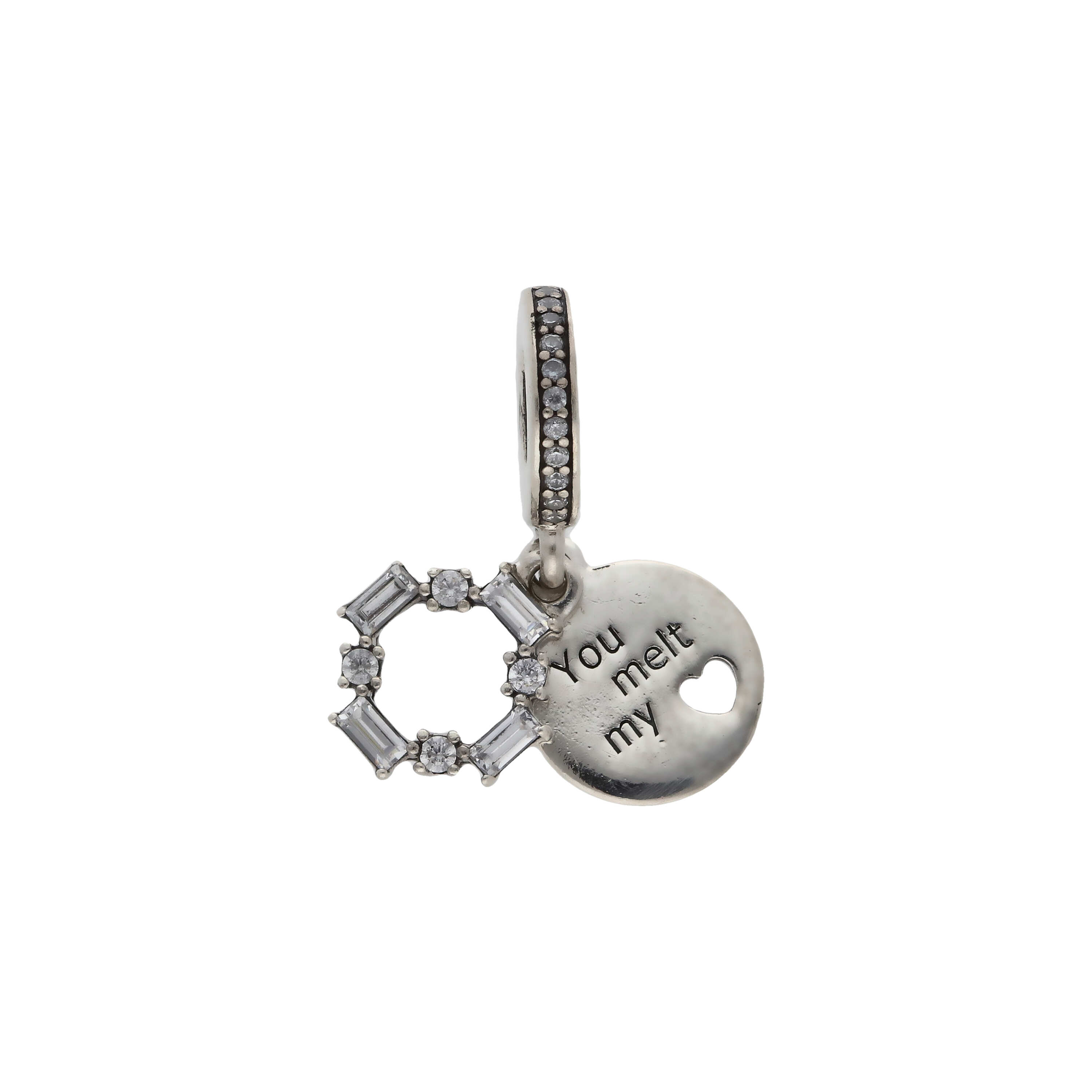Pandora Silver Cubic Zirconia You Melt My Heart Charm