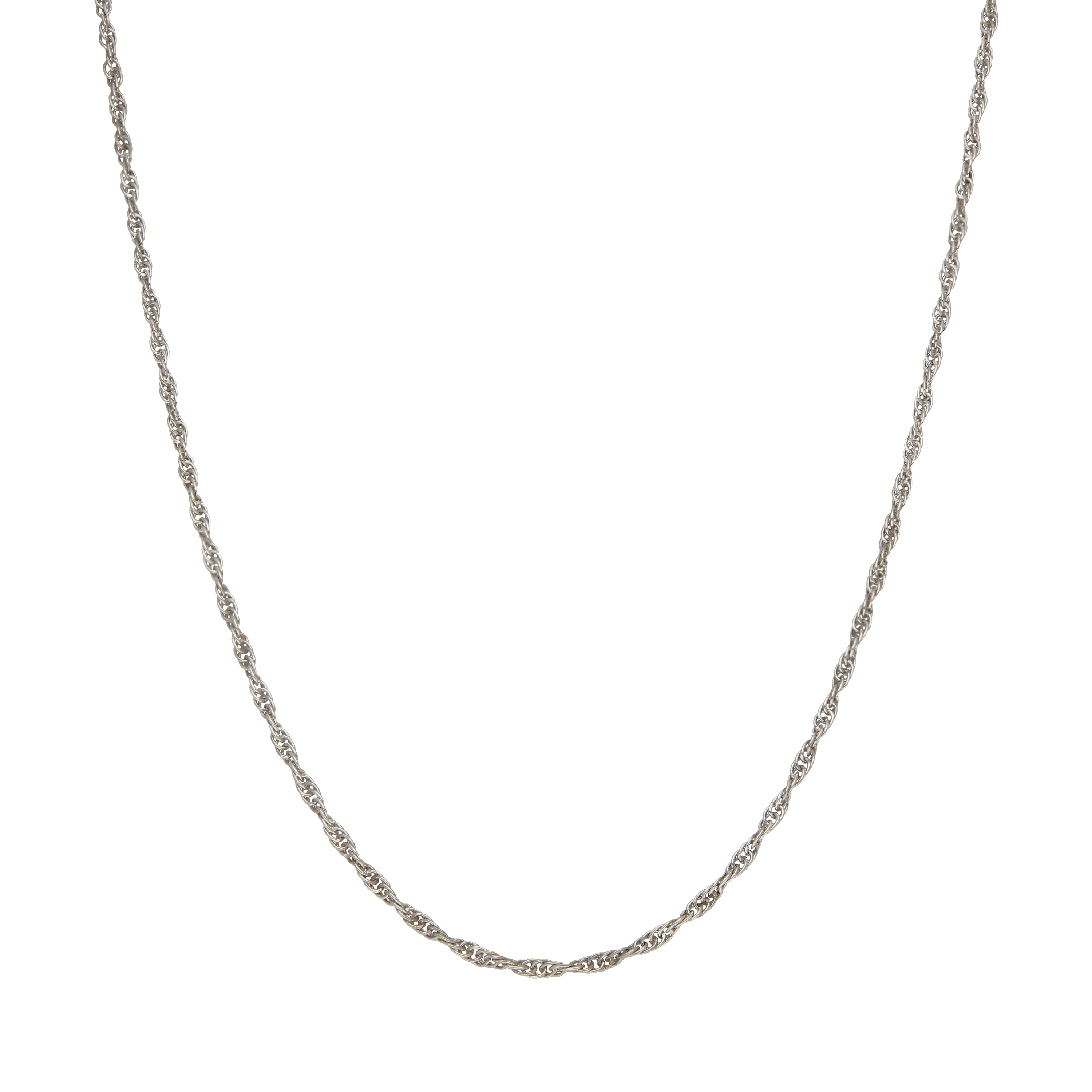 Pre-Owned Sterling Silver 23" P.O.W Twist Link Chain Necklace