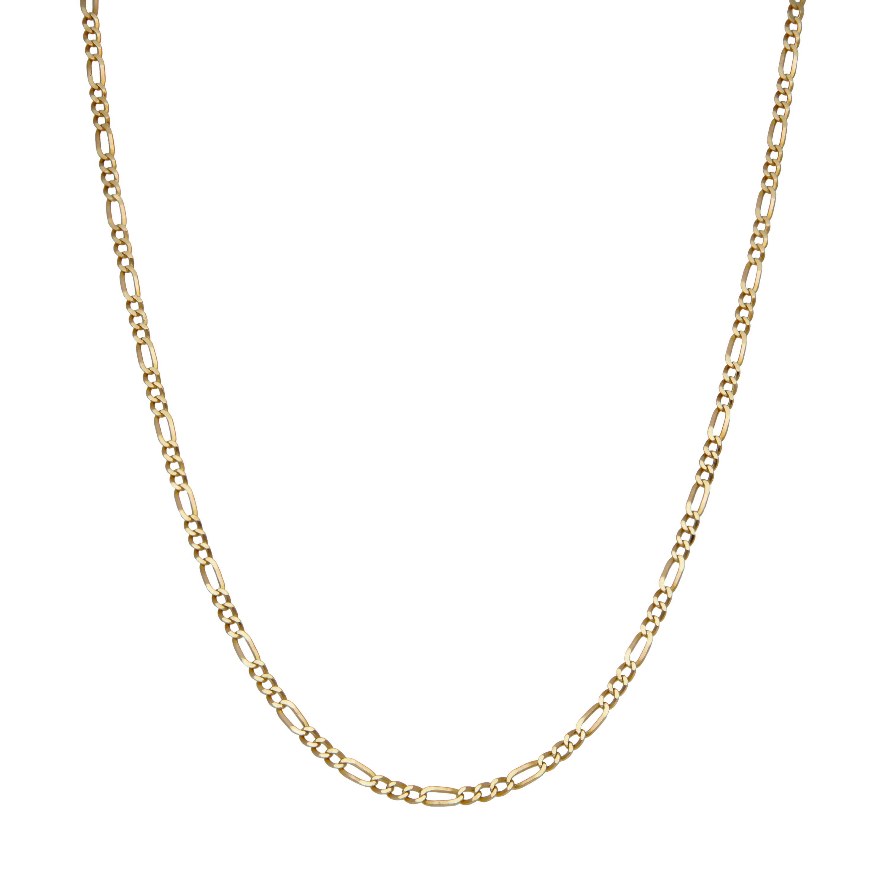 Pre-Owned 9ct Yellow Gold 21" Figaro Chain Necklace