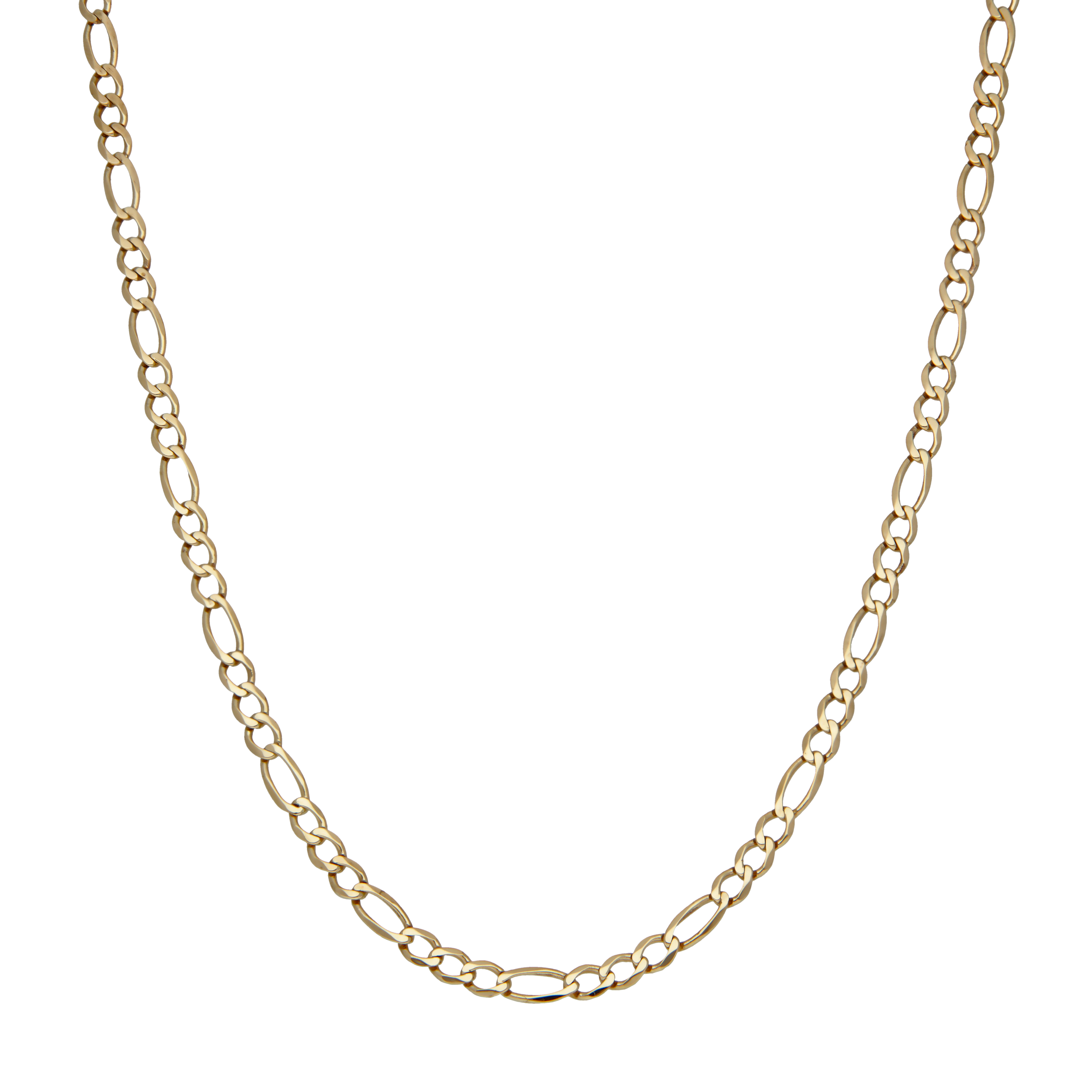 Pre-Owned 9ct Yellow Gold 22" Figaro Chain Necklace