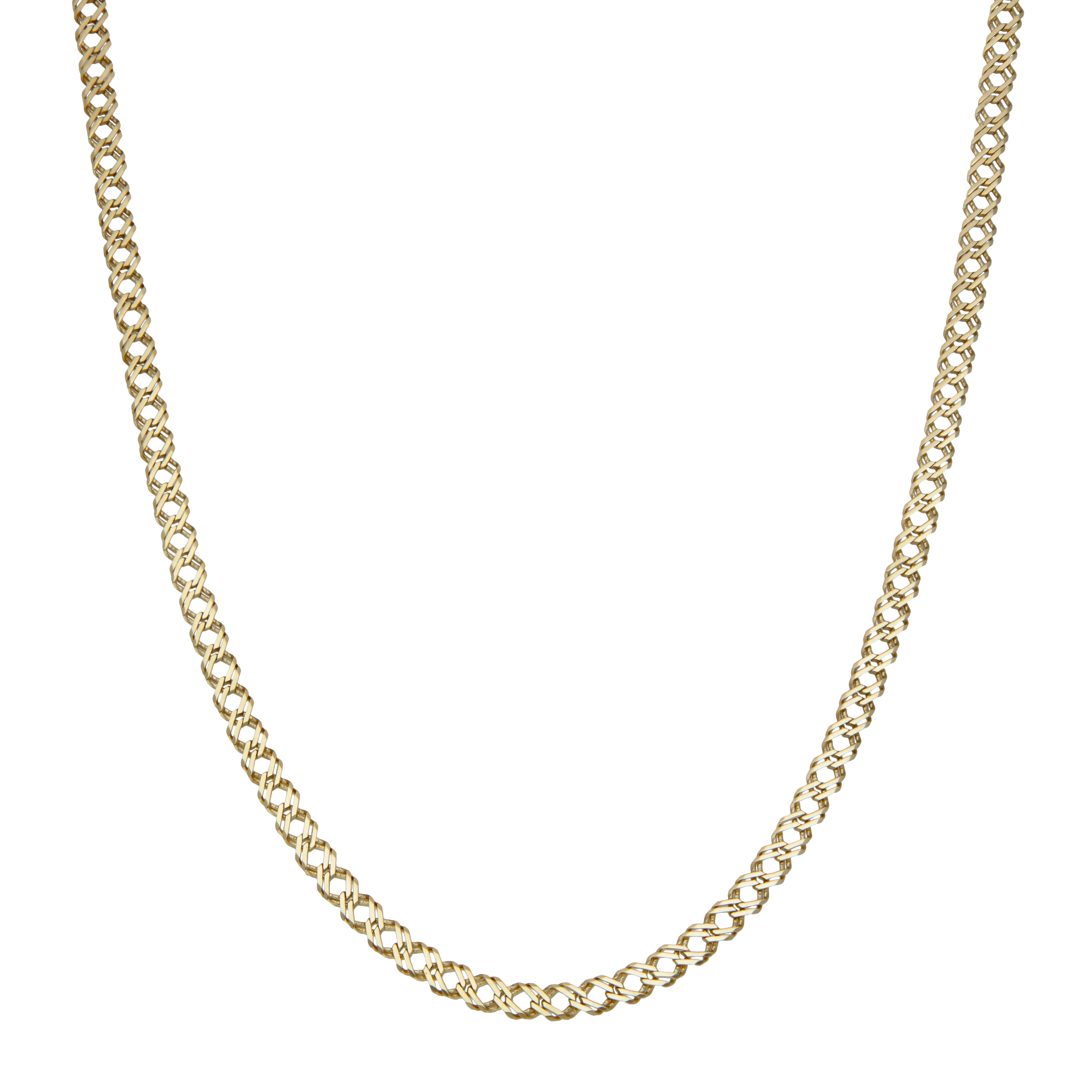 Pre-Owned 9ct Yellow Gold 18" Double Curb Chain Necklace