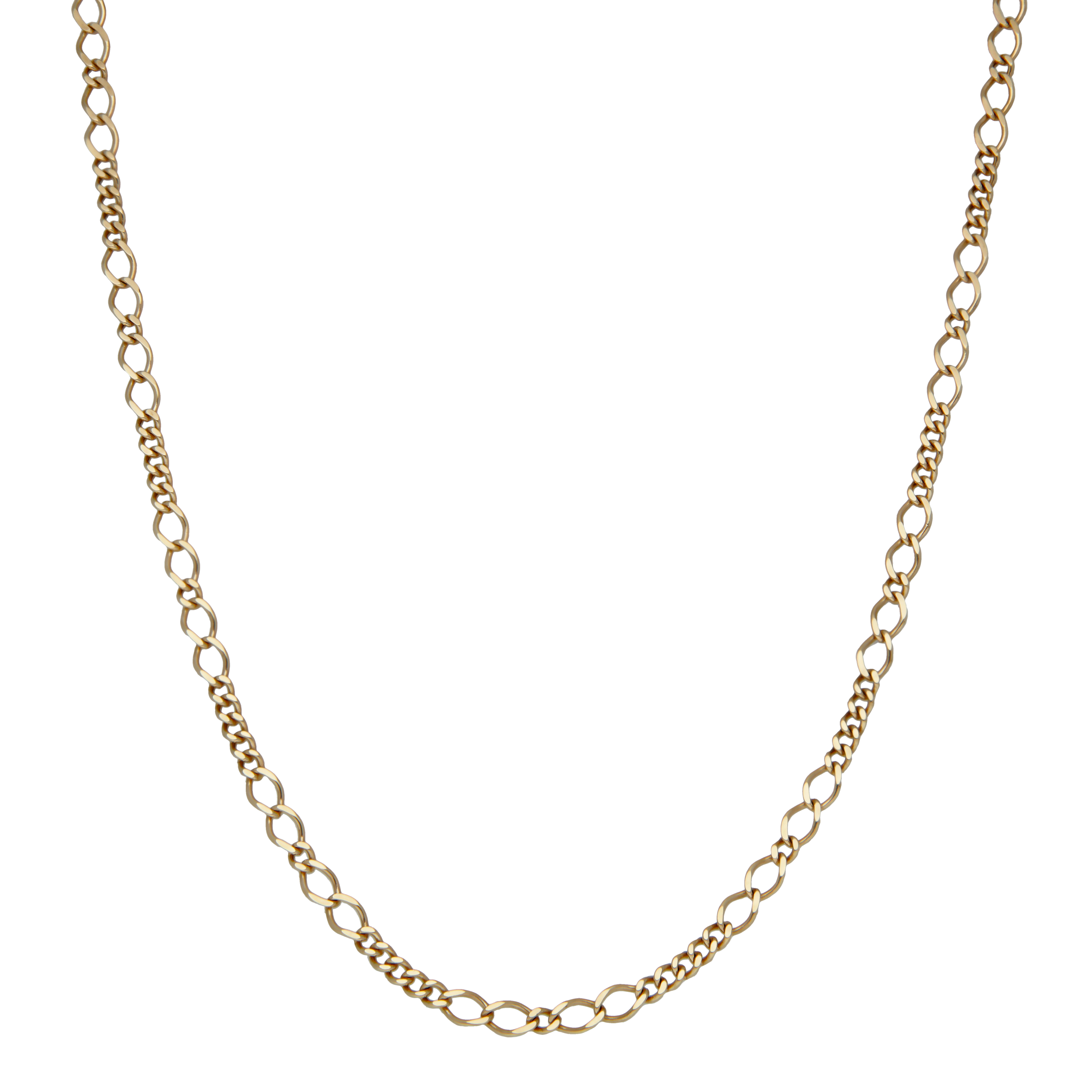 Pre-Owned 9ct Yellow Gold 22" Fancy Link Chain Necklace