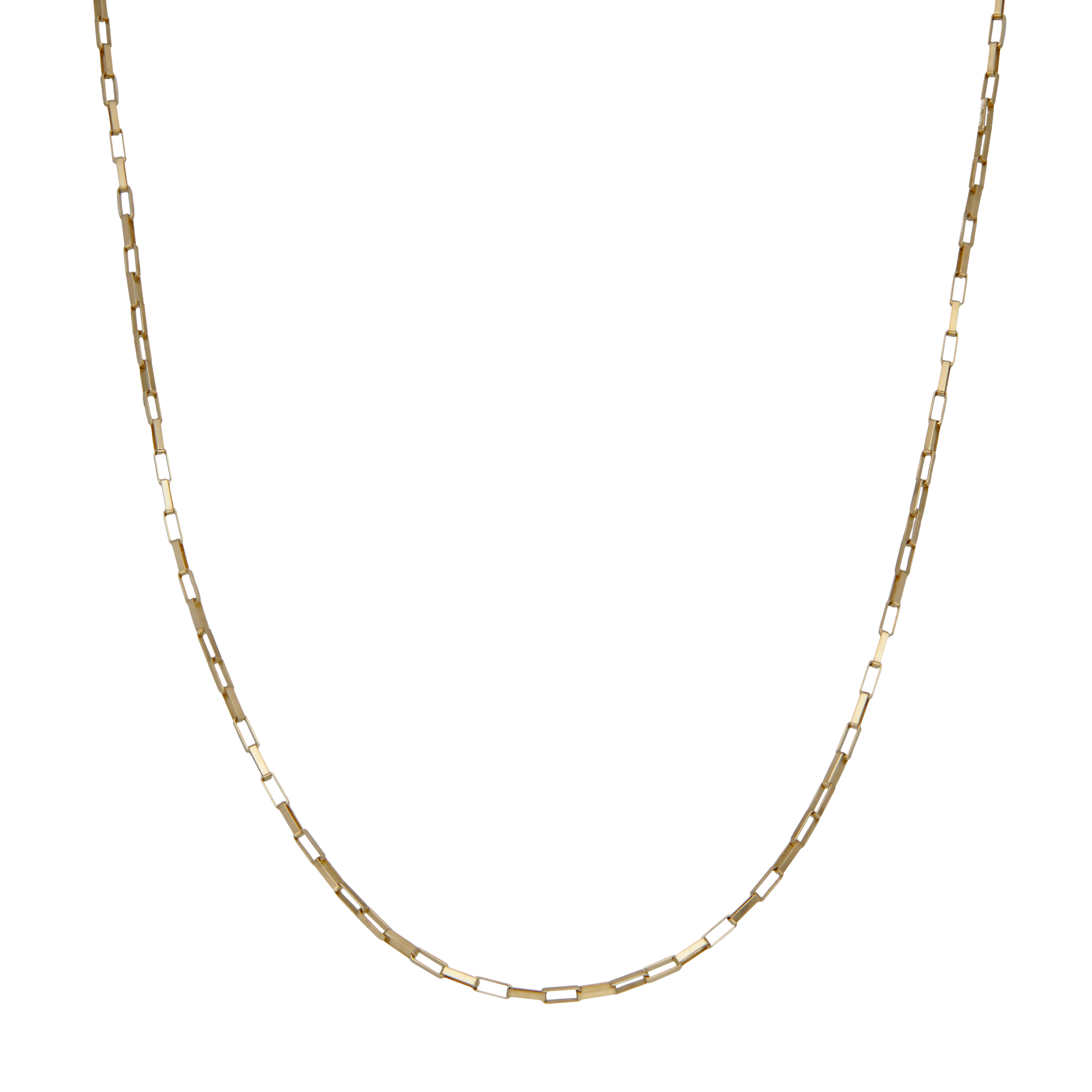 Pre-Owned 9ct Yellow Gold 24" Paper Link Chain Necklace