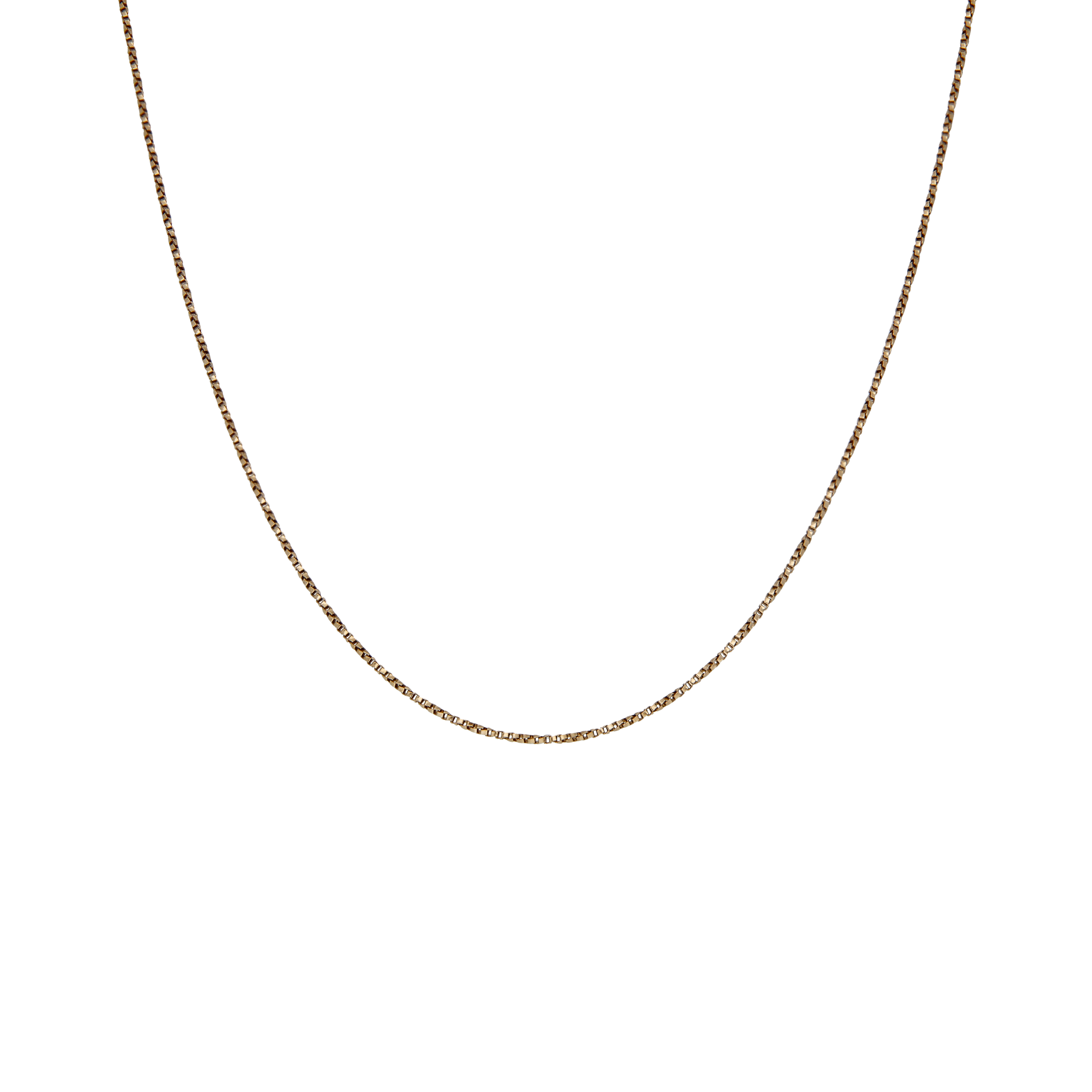 Pre-Owned 9ct Yellow Gold 15" Box Link Twist Chain Necklace