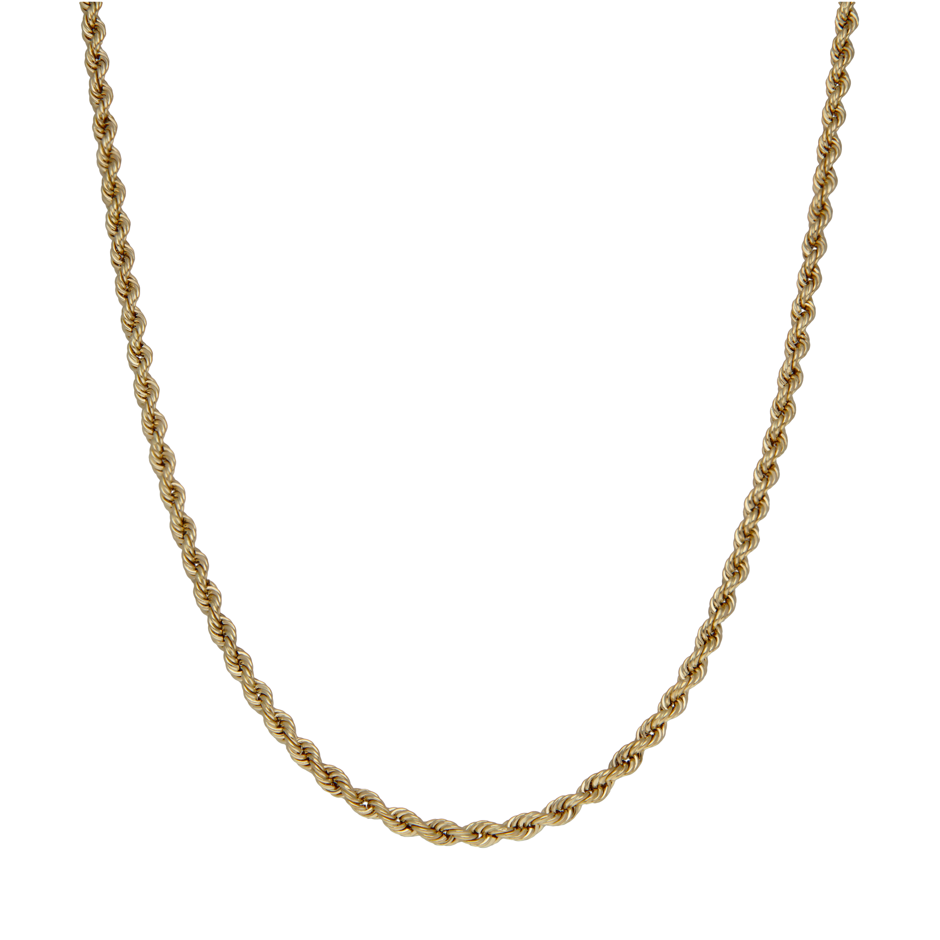 Pre-Owned 9ct Yellow Gold 21" Hollow Rope Chain Necklace