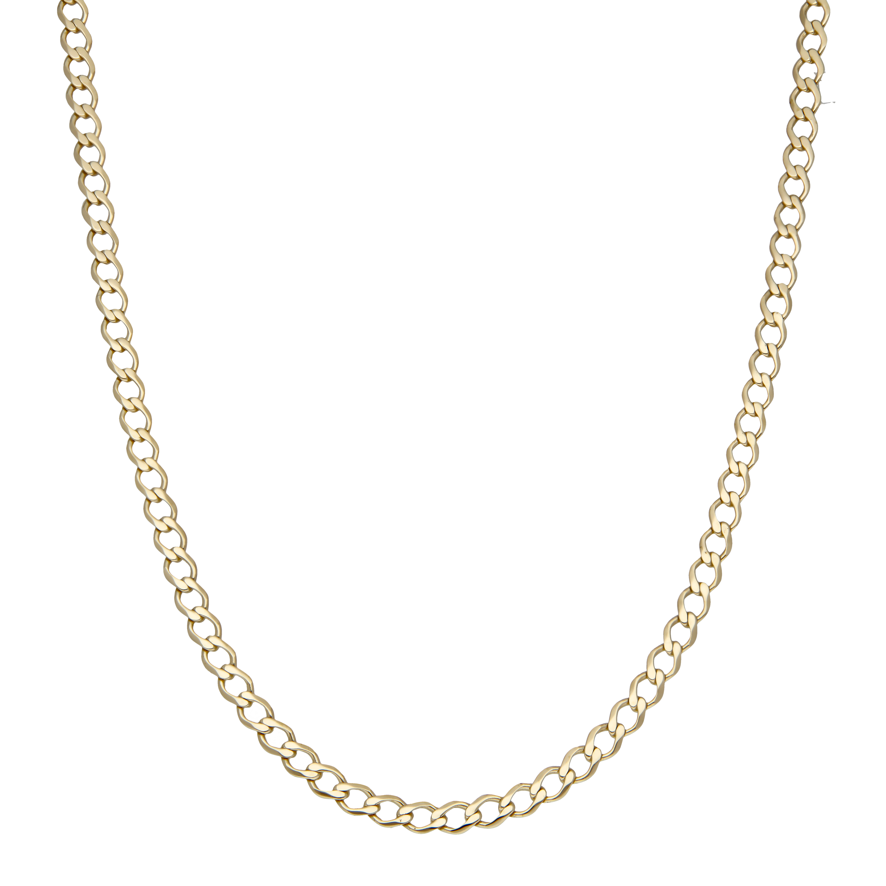 Pre-Owned 9ct Yellow Gold 24.5" Curb Chain Necklace