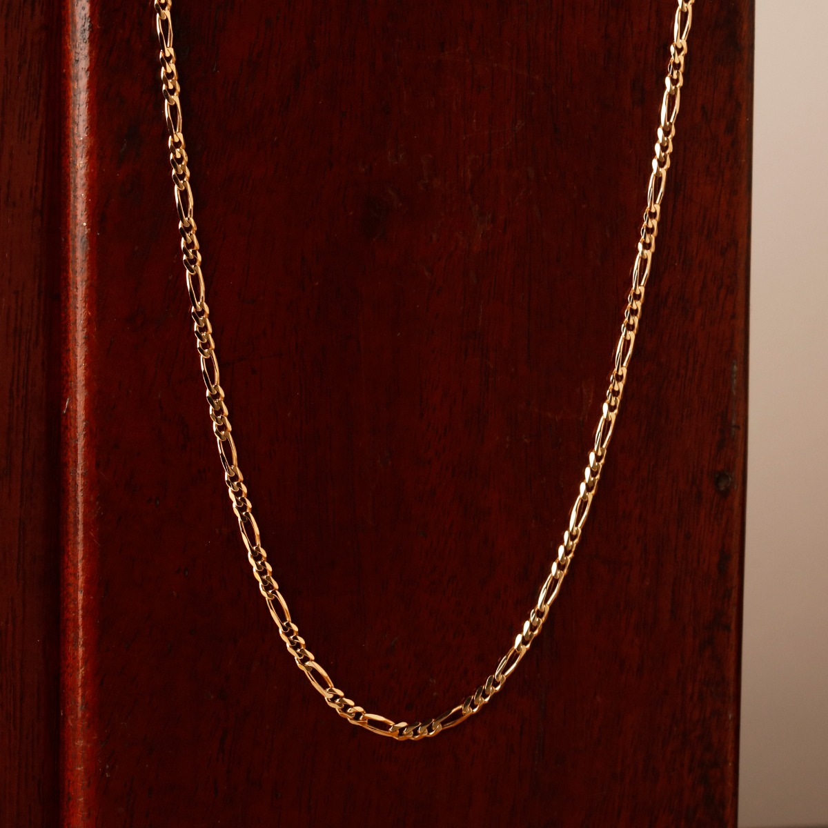 Pre-Owned Vintage 1987 9ct Gold 20" Figaro Chain Necklace