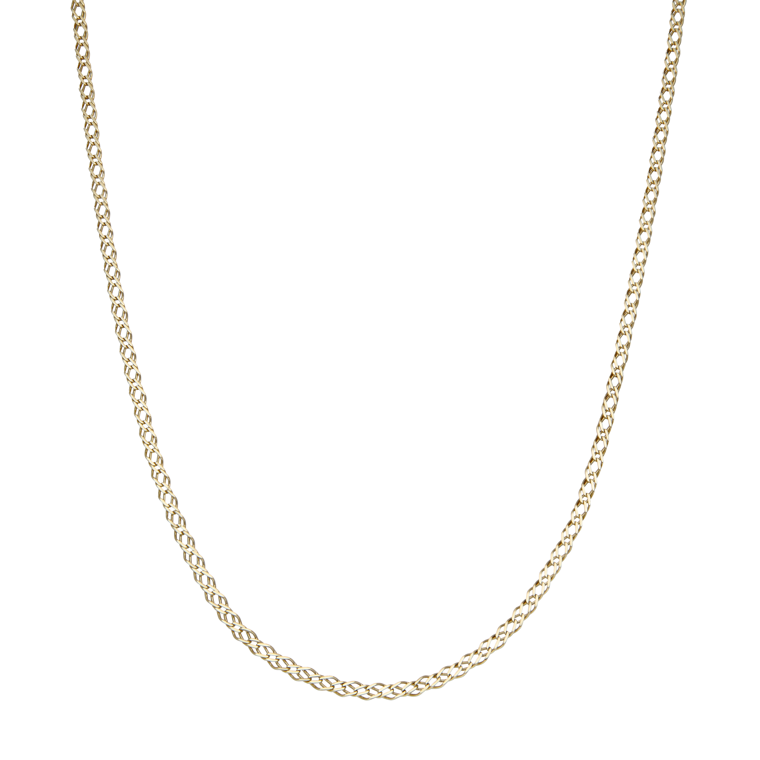 Pre-Owned 9ct Yellow Gold 19" Double Curb Chain Necklace