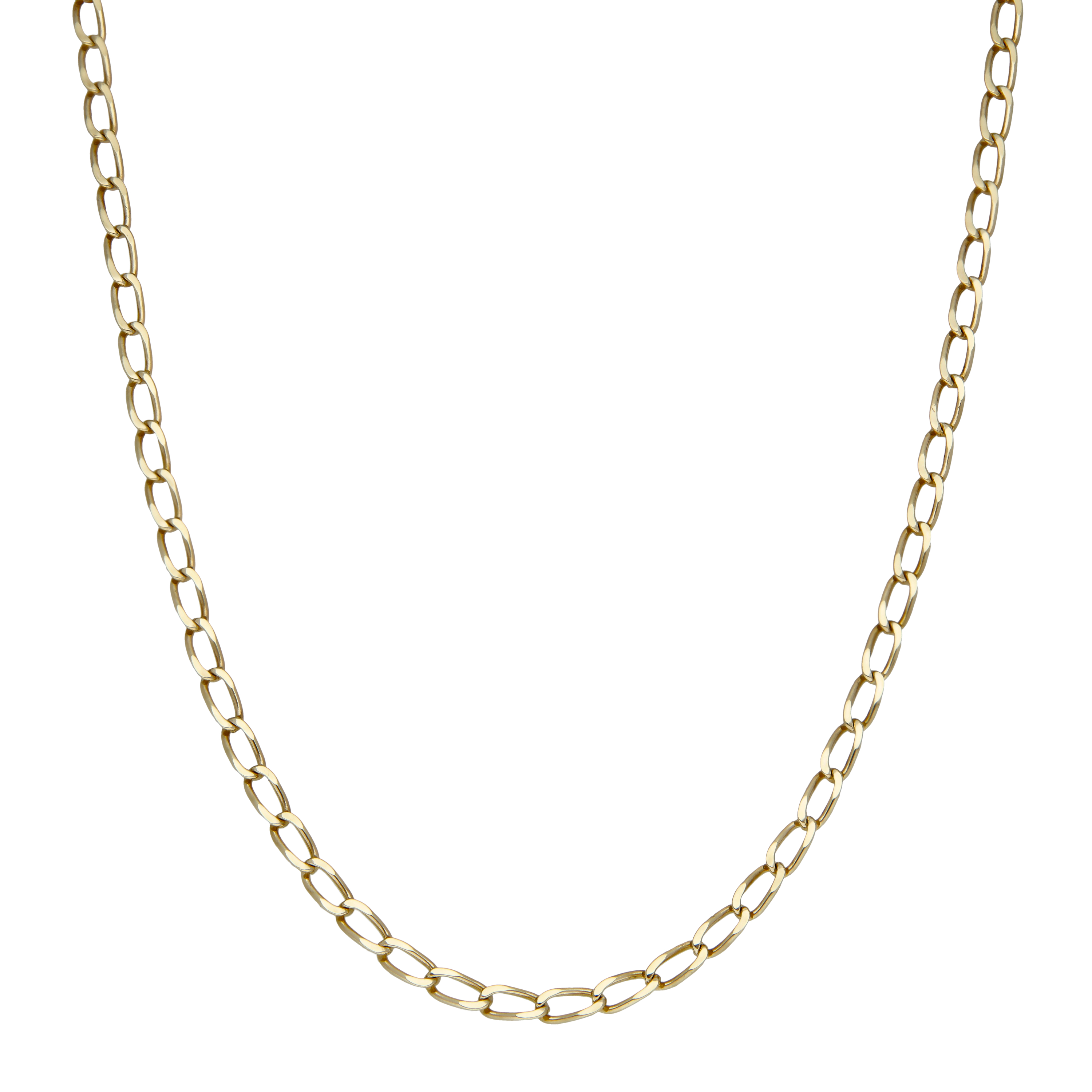 Pre-Owned 9ct Yellow Gold 20.5" Curb Chain Necklace