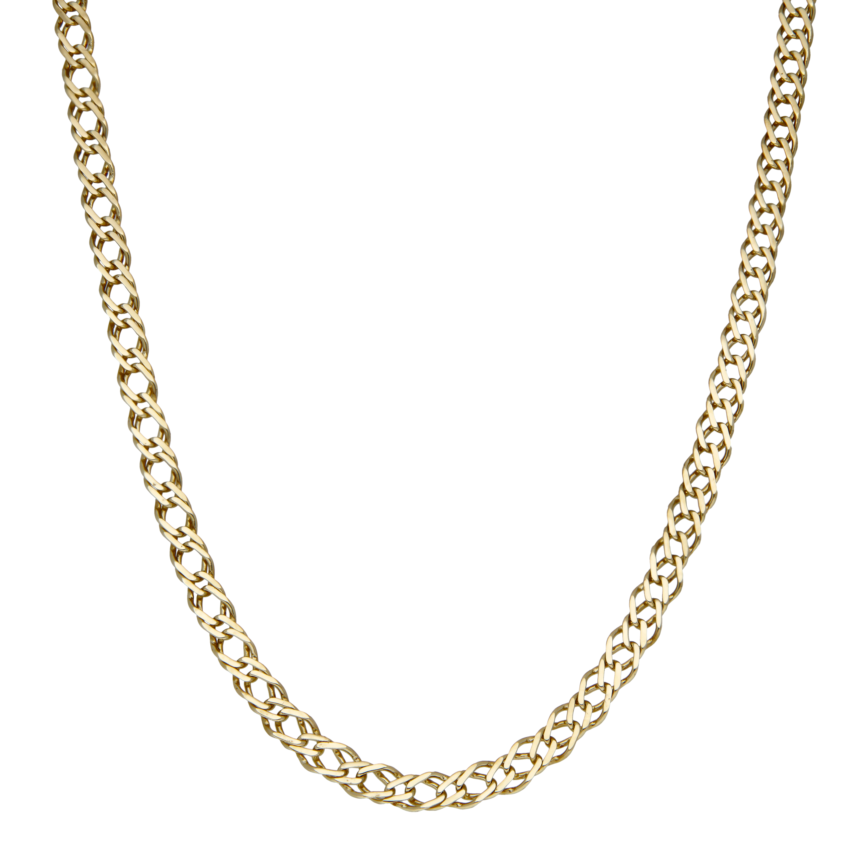 Pre-Owned 9ct Yellow Gold 18" Double Curb Chain Necklace