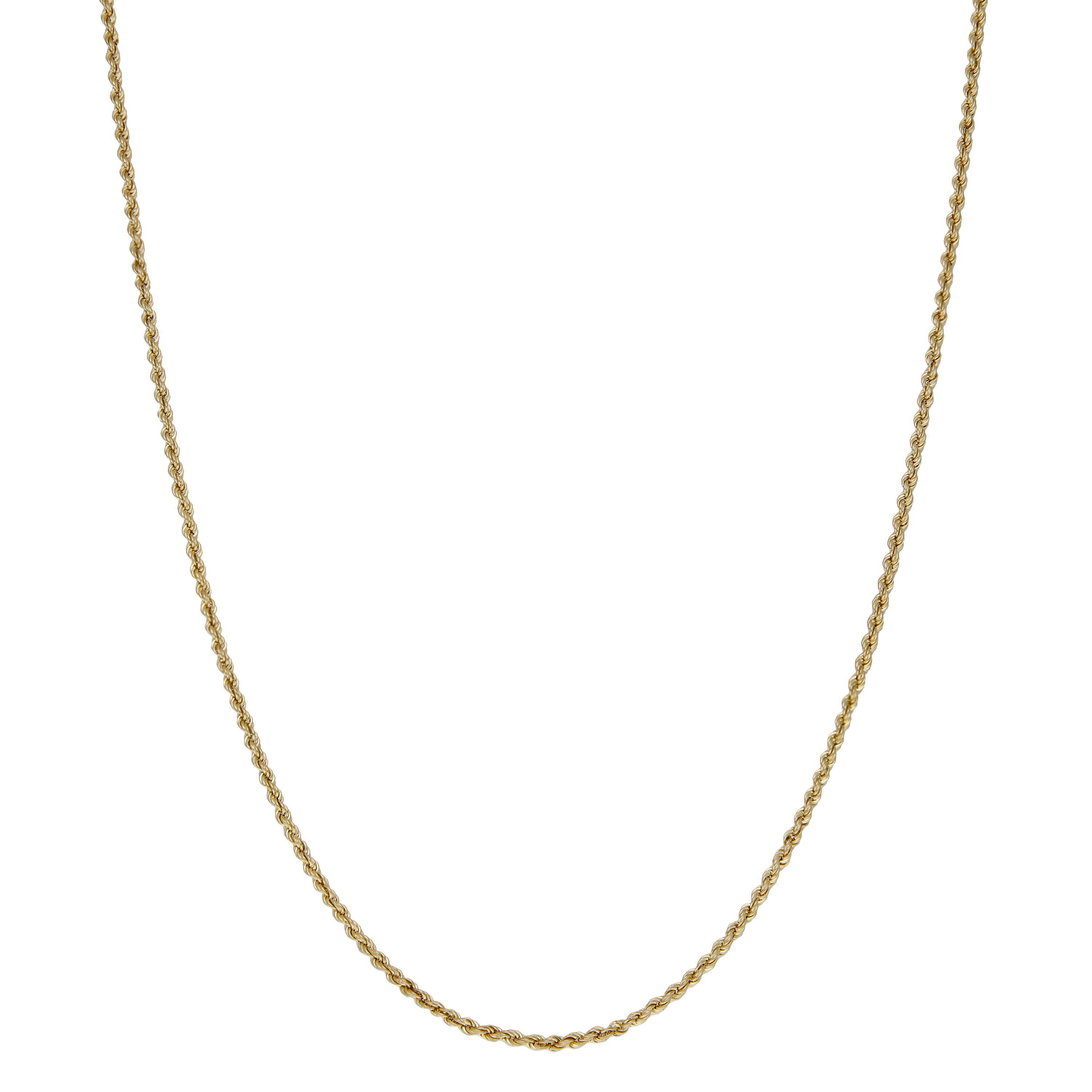 Pre-Owned 9ct Yellow Gold 18" Hollow Rope Chain Necklace