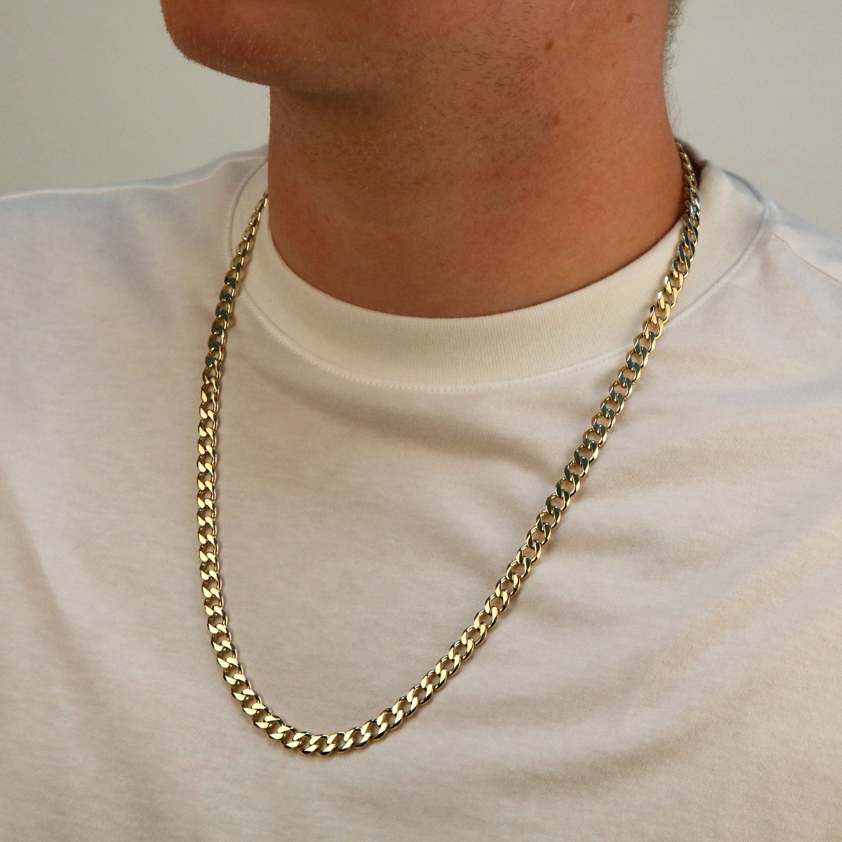 Pre-Owned 9ct Yellow Gold 24" Heavy Curb Chain Necklace