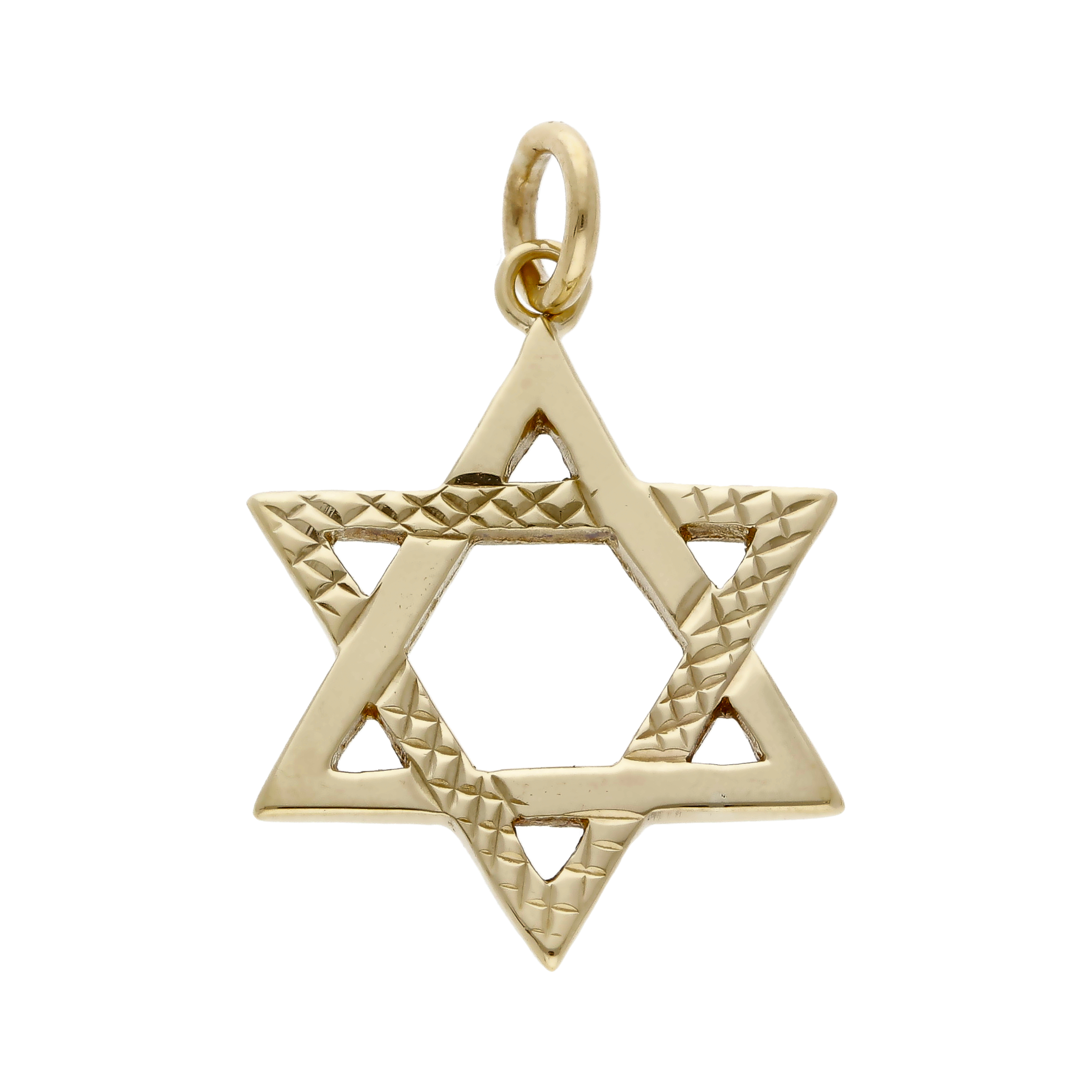 Pre-Owned 9ct Yellow Gold Star Of David Pendant