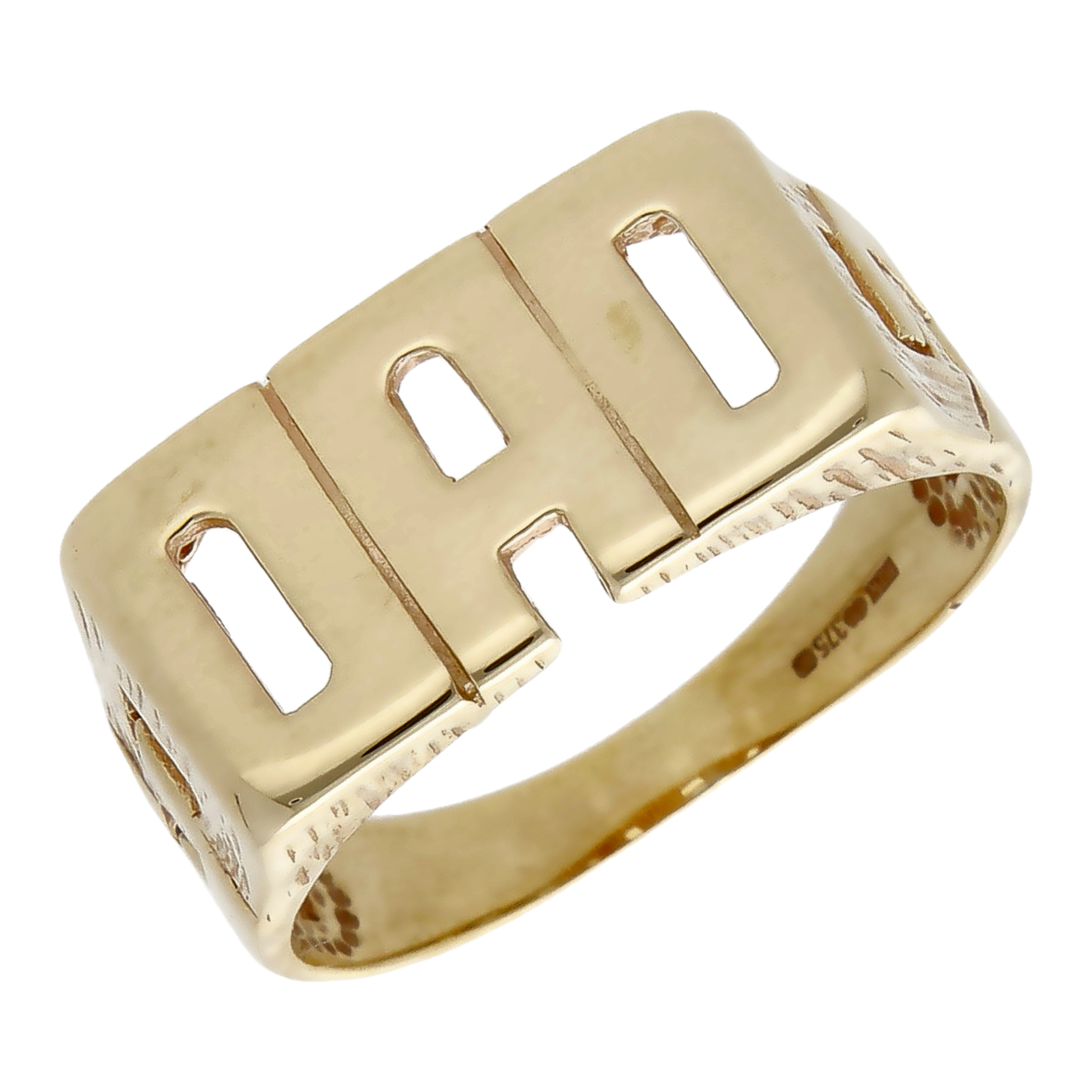 Pre-Owned 9ct Yellow Gold Dad Ring