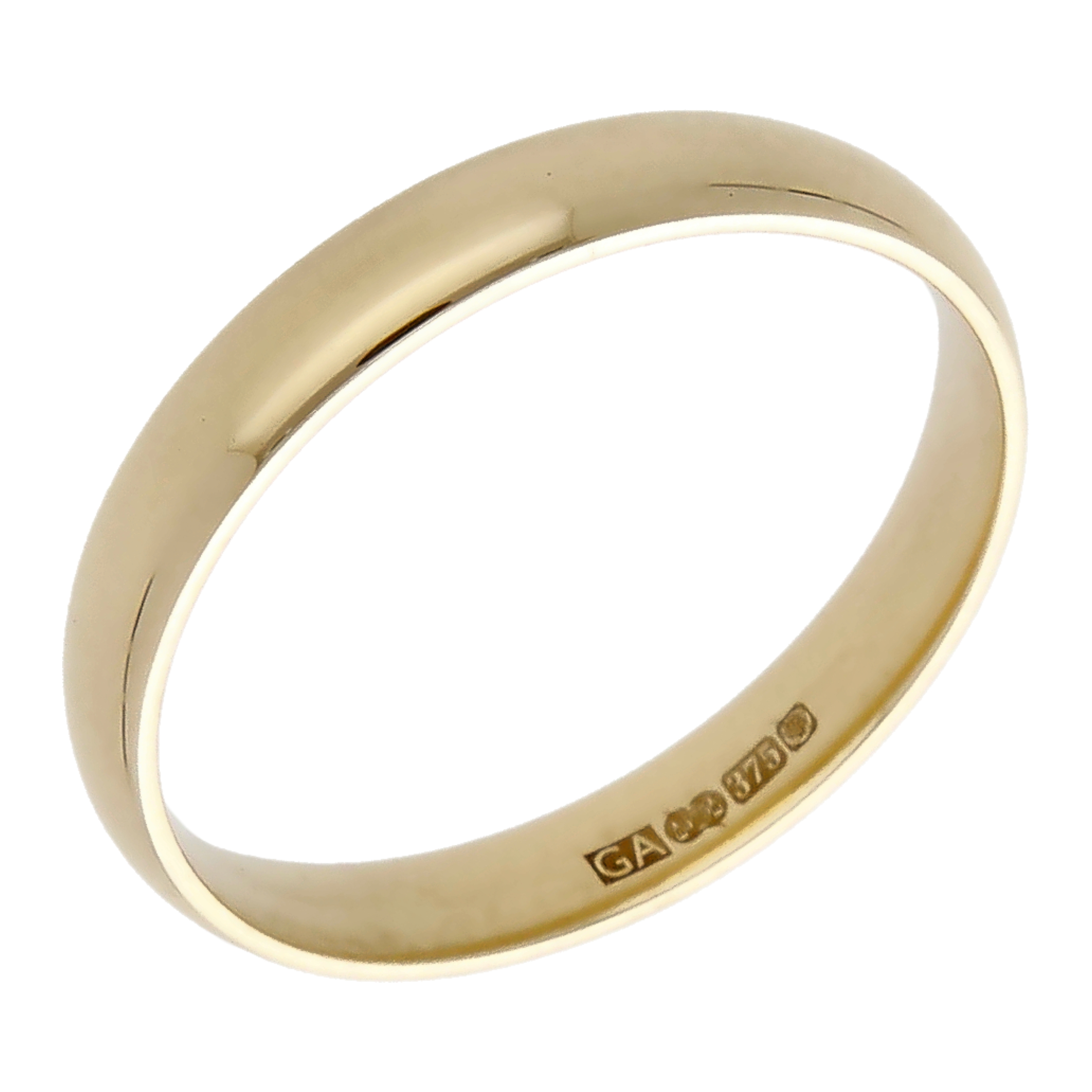 Pre-Owned 9ct Yellow Gold 4mm Wedding Band Ring