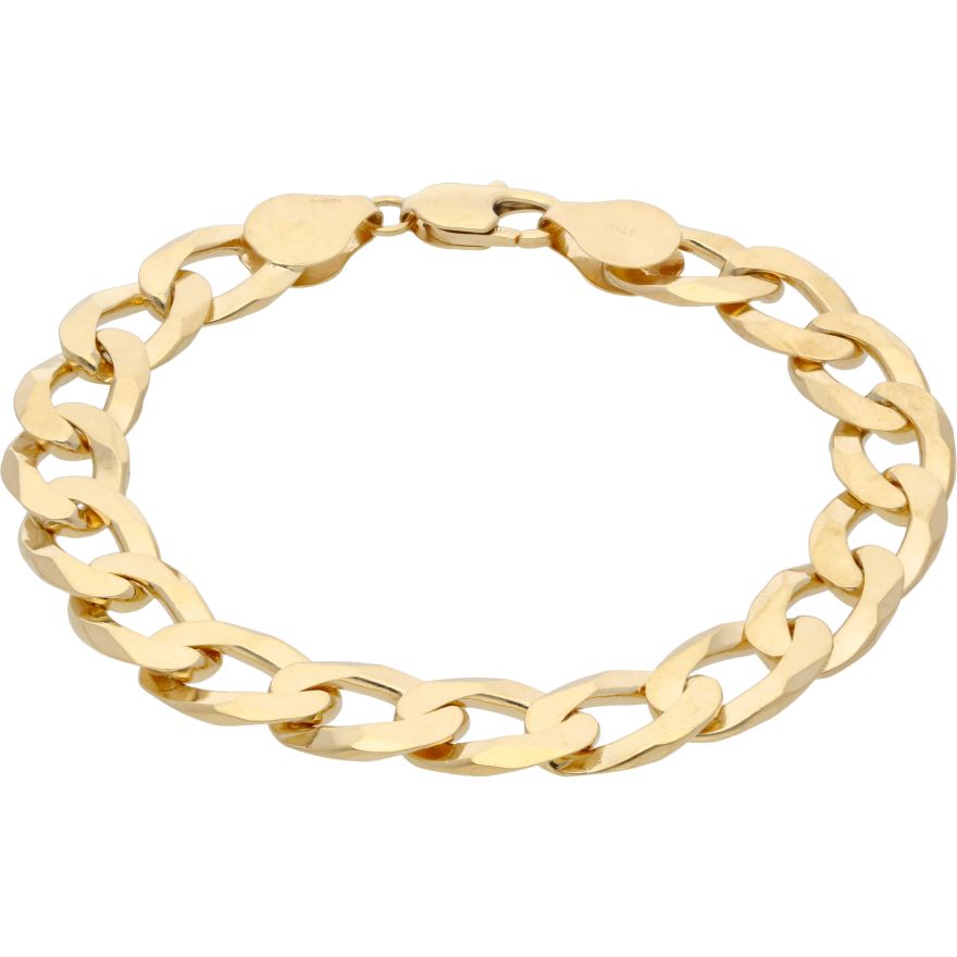 Mens Fancy and 5mm Box Links Bracelet, 8.5 Inches in 14k Two Tone Gold –  Sziro Jewelry