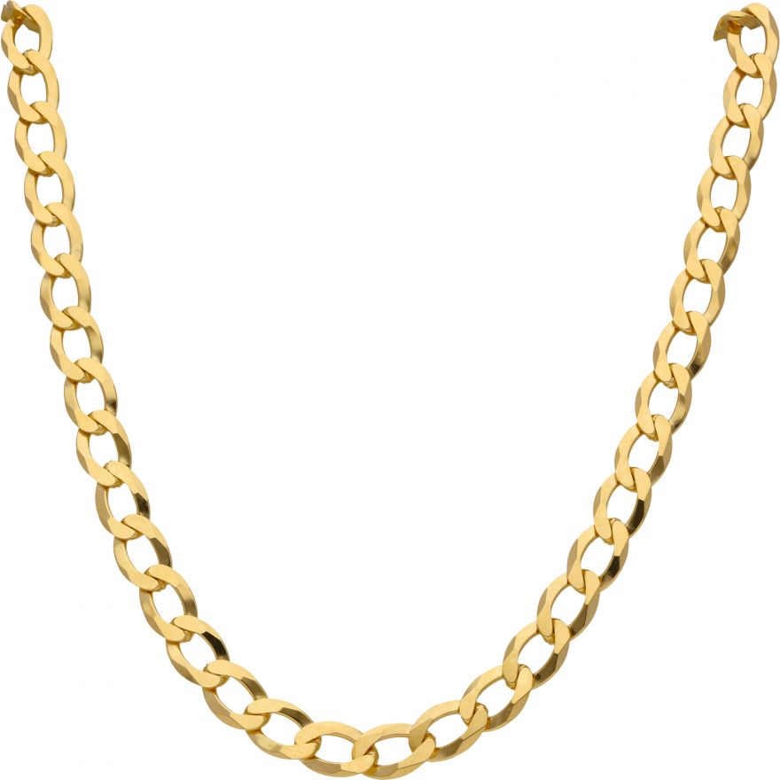 22 Inch Flat Curb Link Chain Necklace 1.4oz
